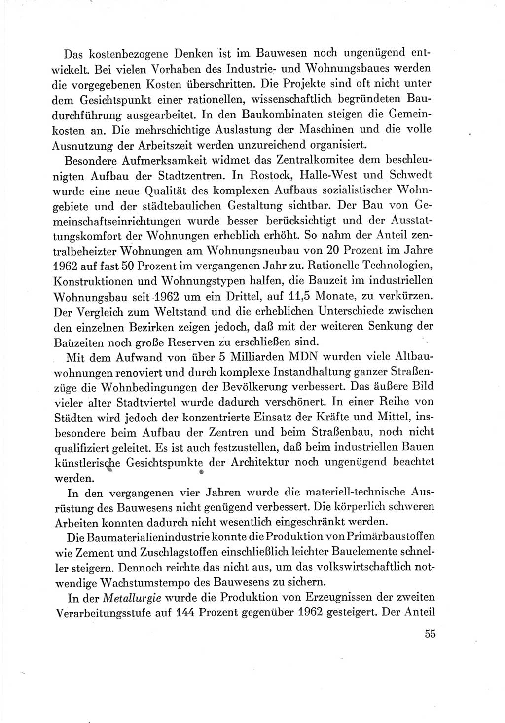 Protokoll der Verhandlungen des Ⅶ. Parteitages der Sozialistischen Einheitspartei Deutschlands (SED) [Deutsche Demokratische Republik (DDR)] 1967, Band Ⅳ, Seite 55 (Prot. Verh. Ⅶ. PT SED DDR 1967, Bd. Ⅳ, S. 55)