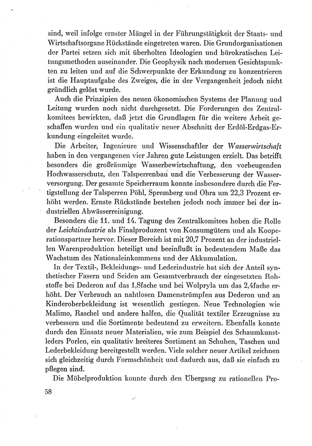 Protokoll der Verhandlungen des Ⅶ. Parteitages der Sozialistischen Einheitspartei Deutschlands (SED) [Deutsche Demokratische Republik (DDR)] 1967, Band Ⅳ, Seite 58 (Prot. Verh. Ⅶ. PT SED DDR 1967, Bd. Ⅳ, S. 58)