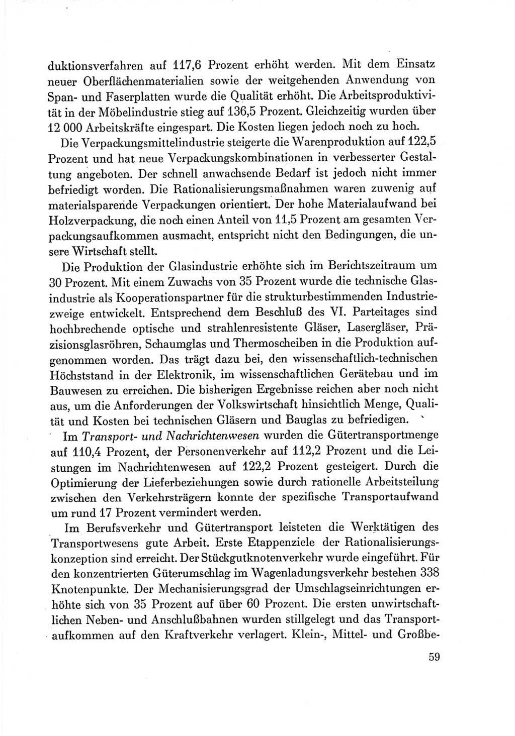 Protokoll der Verhandlungen des Ⅶ. Parteitages der Sozialistischen Einheitspartei Deutschlands (SED) [Deutsche Demokratische Republik (DDR)] 1967, Band Ⅳ, Seite 59 (Prot. Verh. Ⅶ. PT SED DDR 1967, Bd. Ⅳ, S. 59)