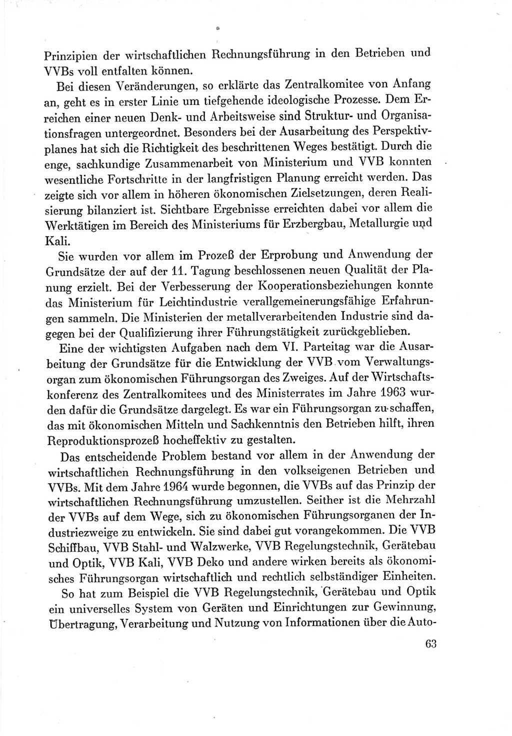 Protokoll der Verhandlungen des Ⅶ. Parteitages der Sozialistischen Einheitspartei Deutschlands (SED) [Deutsche Demokratische Republik (DDR)] 1967, Band Ⅳ, Seite 63 (Prot. Verh. Ⅶ. PT SED DDR 1967, Bd. Ⅳ, S. 63)