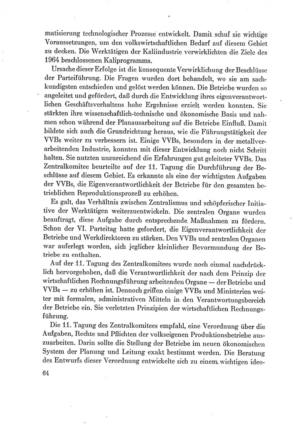 Protokoll der Verhandlungen des Ⅶ. Parteitages der Sozialistischen Einheitspartei Deutschlands (SED) [Deutsche Demokratische Republik (DDR)] 1967, Band Ⅳ, Seite 64 (Prot. Verh. Ⅶ. PT SED DDR 1967, Bd. Ⅳ, S. 64)