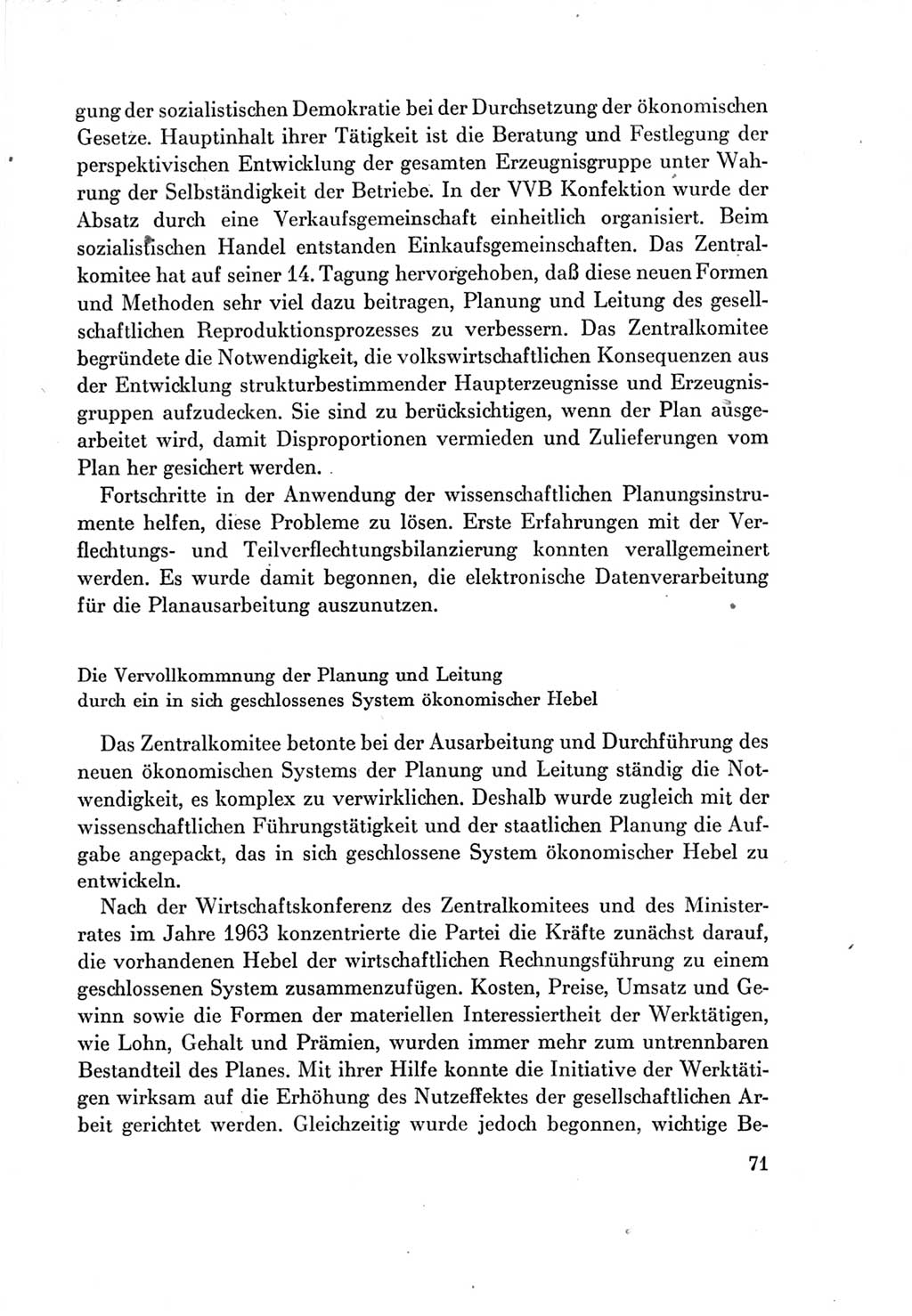 Protokoll der Verhandlungen des Ⅶ. Parteitages der Sozialistischen Einheitspartei Deutschlands (SED) [Deutsche Demokratische Republik (DDR)] 1967, Band Ⅳ, Seite 71 (Prot. Verh. Ⅶ. PT SED DDR 1967, Bd. Ⅳ, S. 71)
