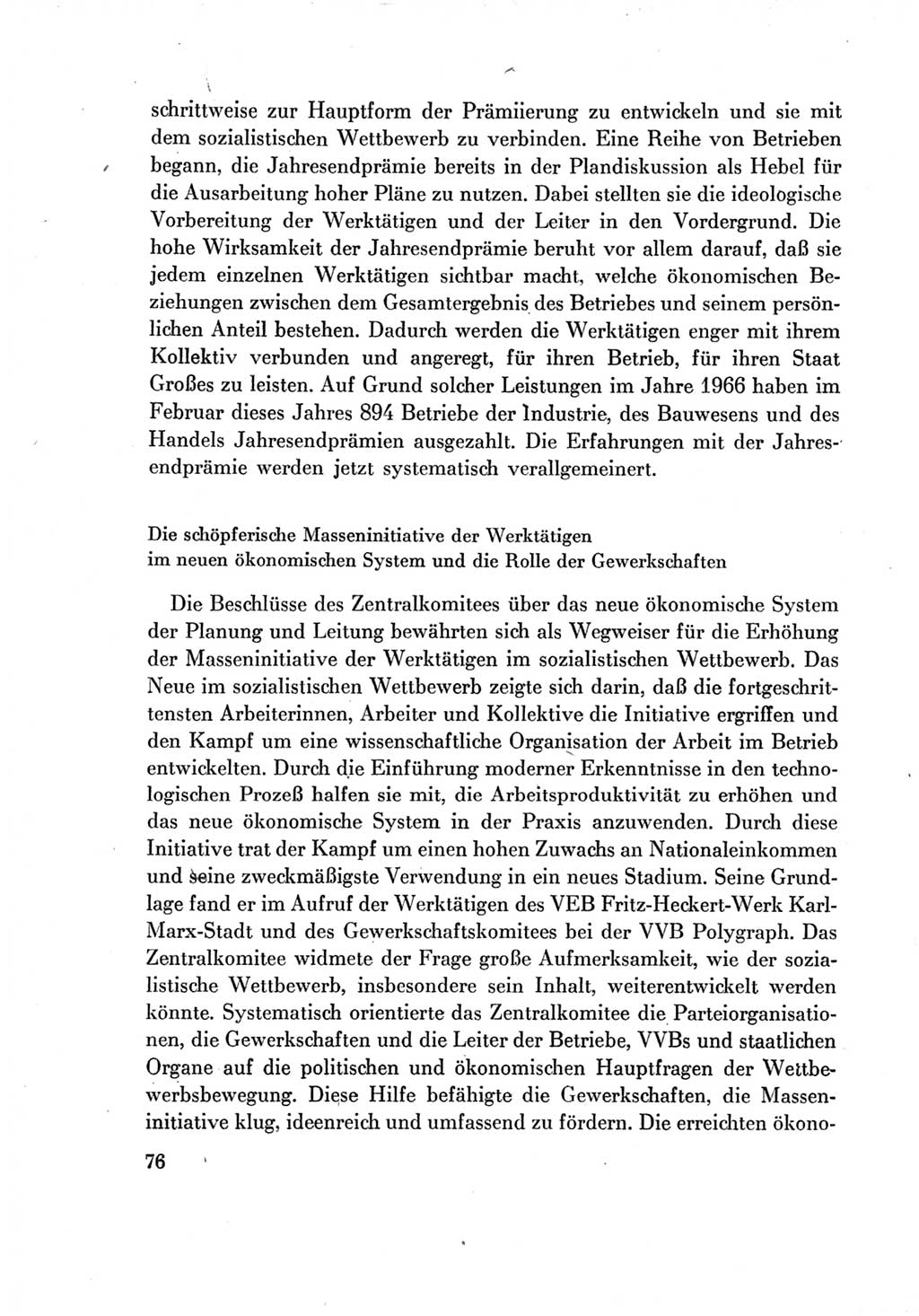 Protokoll der Verhandlungen des Ⅶ. Parteitages der Sozialistischen Einheitspartei Deutschlands (SED) [Deutsche Demokratische Republik (DDR)] 1967, Band Ⅳ, Seite 76 (Prot. Verh. Ⅶ. PT SED DDR 1967, Bd. Ⅳ, S. 76)