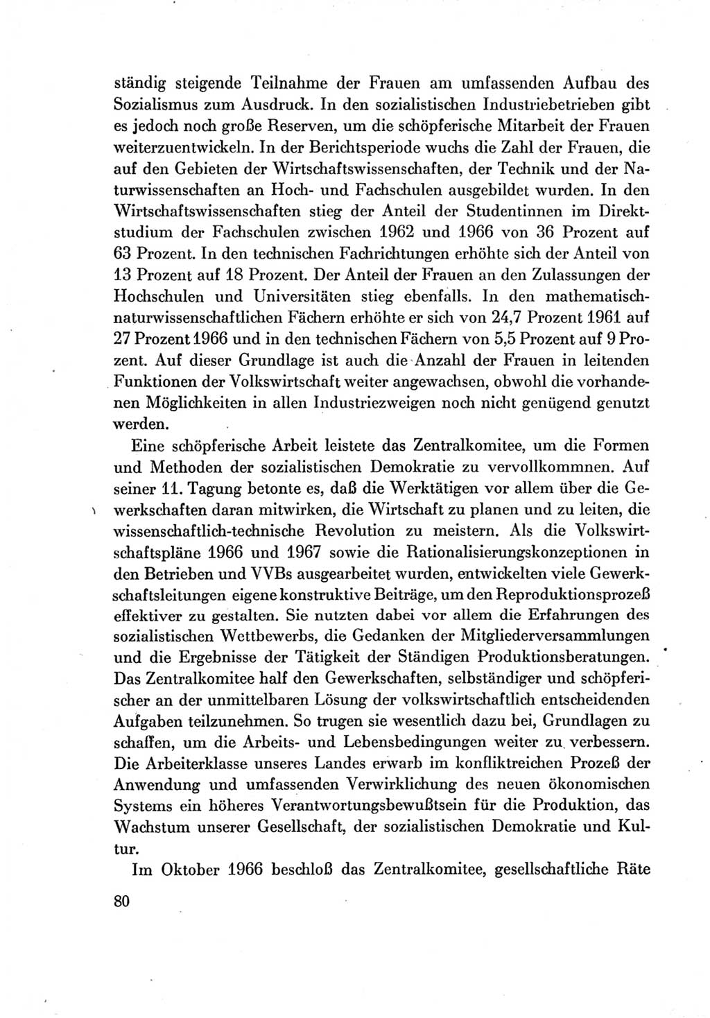 Protokoll der Verhandlungen des Ⅶ. Parteitages der Sozialistischen Einheitspartei Deutschlands (SED) [Deutsche Demokratische Republik (DDR)] 1967, Band Ⅳ, Seite 80 (Prot. Verh. Ⅶ. PT SED DDR 1967, Bd. Ⅳ, S. 80)