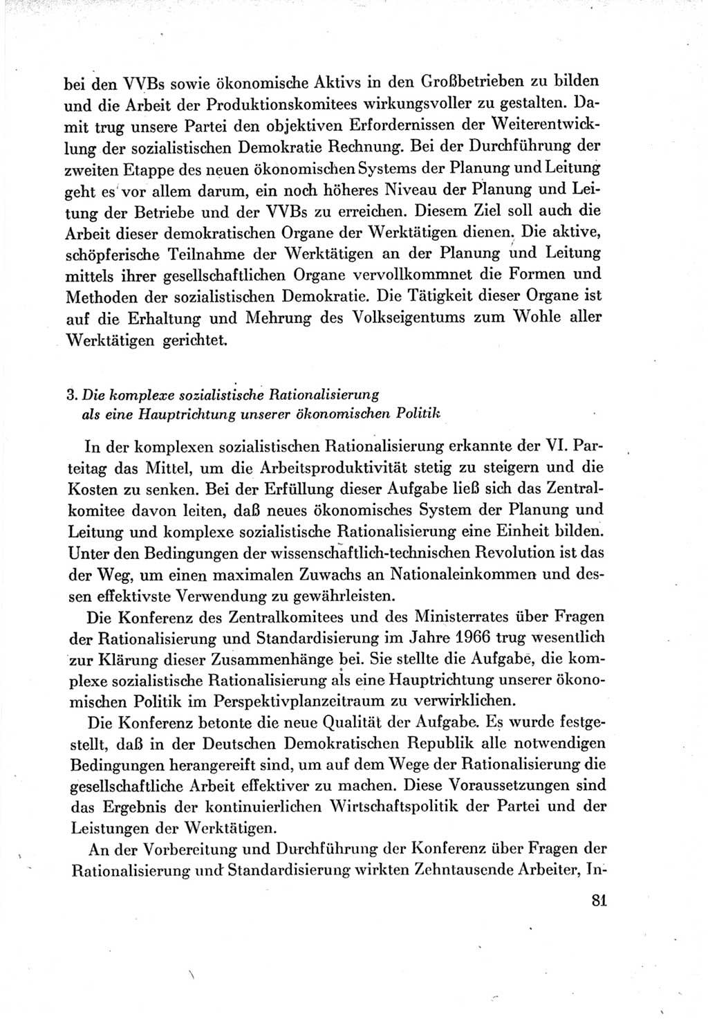 Protokoll der Verhandlungen des Ⅶ. Parteitages der Sozialistischen Einheitspartei Deutschlands (SED) [Deutsche Demokratische Republik (DDR)] 1967, Band Ⅳ, Seite 81 (Prot. Verh. Ⅶ. PT SED DDR 1967, Bd. Ⅳ, S. 81)