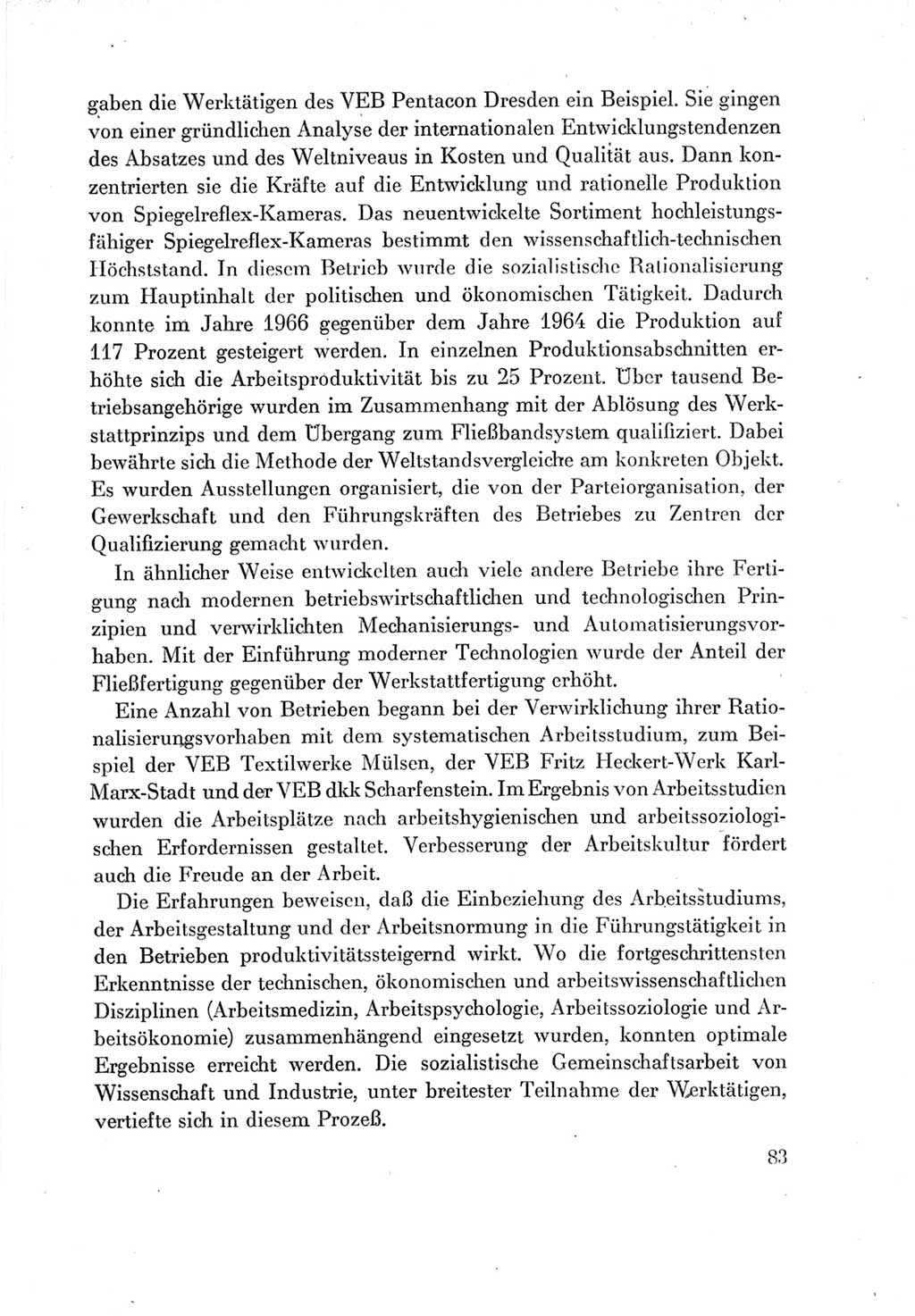 Protokoll der Verhandlungen des Ⅶ. Parteitages der Sozialistischen Einheitspartei Deutschlands (SED) [Deutsche Demokratische Republik (DDR)] 1967, Band Ⅳ, Seite 83 (Prot. Verh. Ⅶ. PT SED DDR 1967, Bd. Ⅳ, S. 83)
