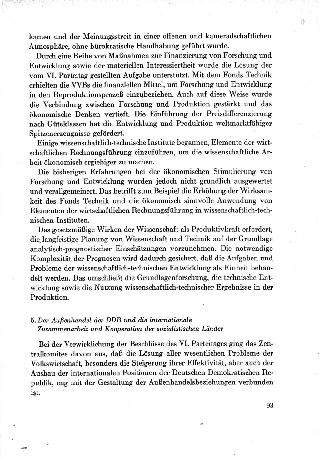Protokoll der Verhandlungen des Ⅶ. Parteitages der Sozialistischen Einheitspartei Deutschlands (SED) [Deutsche Demokratische Republik (DDR)] 1967, Band Ⅳ, Seite 93 (Prot. Verh. Ⅶ. PT SED DDR 1967, Bd. Ⅳ, S. 93)