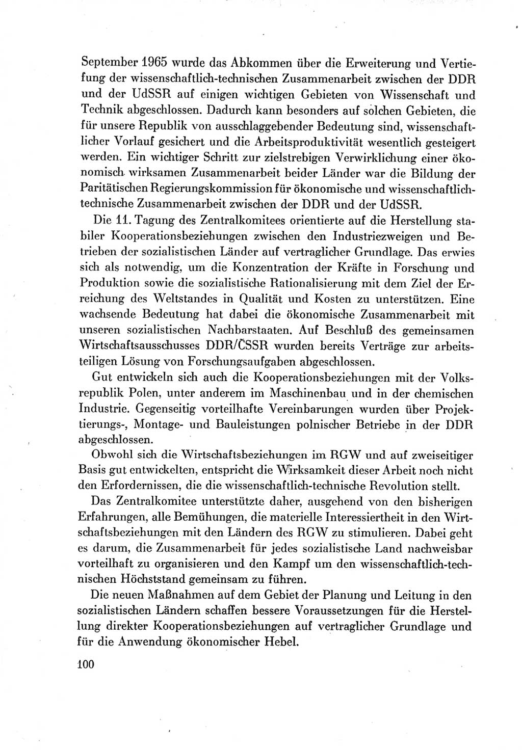 Protokoll der Verhandlungen des Ⅶ. Parteitages der Sozialistischen Einheitspartei Deutschlands (SED) [Deutsche Demokratische Republik (DDR)] 1967, Band Ⅳ, Seite 100 (Prot. Verh. Ⅶ. PT SED DDR 1967, Bd. Ⅳ, S. 100)