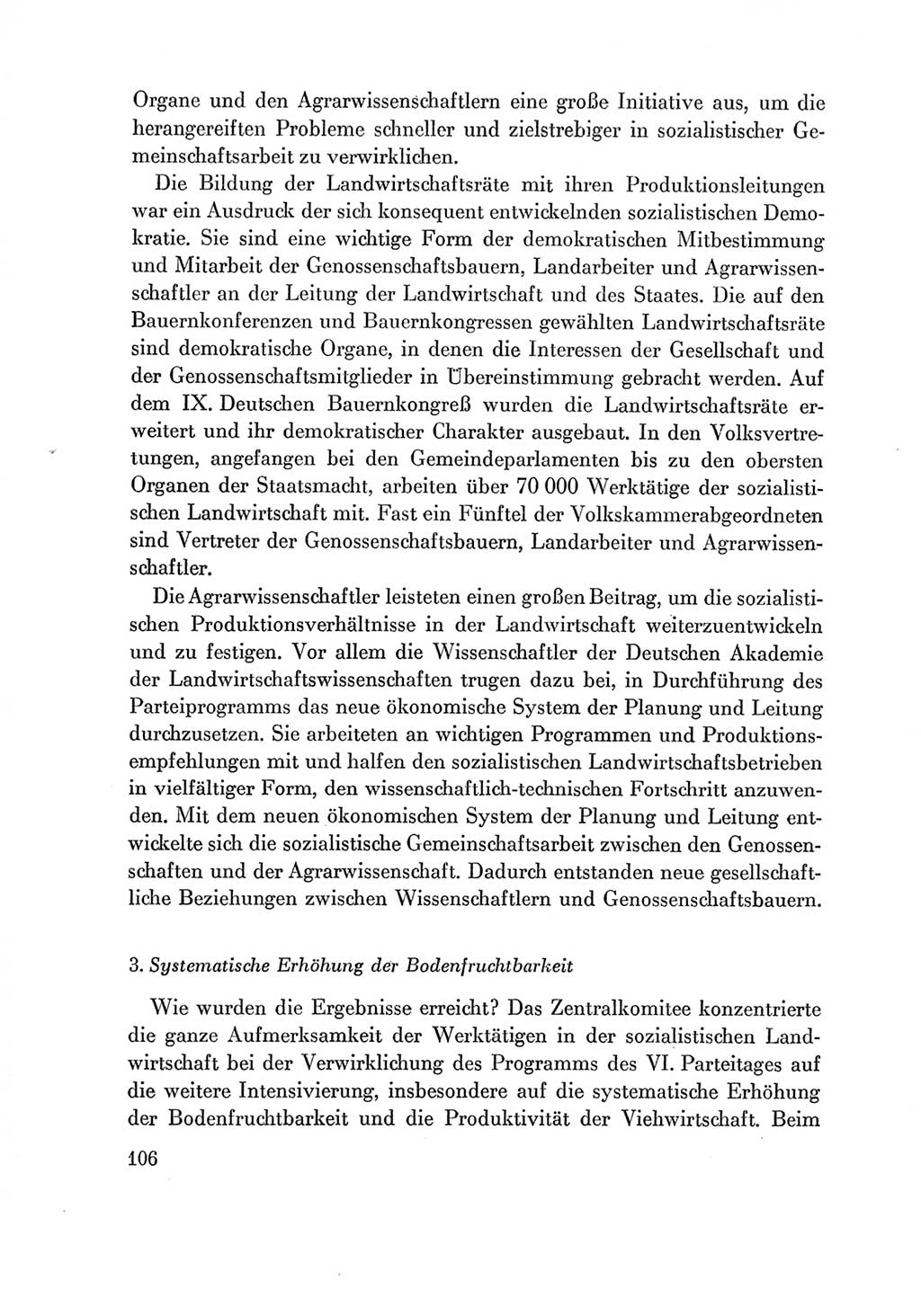 Protokoll der Verhandlungen des Ⅶ. Parteitages der Sozialistischen Einheitspartei Deutschlands (SED) [Deutsche Demokratische Republik (DDR)] 1967, Band Ⅳ, Seite 106 (Prot. Verh. Ⅶ. PT SED DDR 1967, Bd. Ⅳ, S. 106)