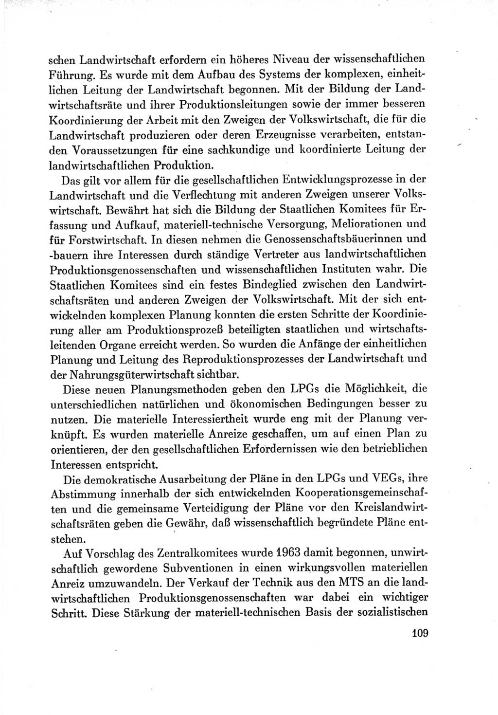 Protokoll der Verhandlungen des Ⅶ. Parteitages der Sozialistischen Einheitspartei Deutschlands (SED) [Deutsche Demokratische Republik (DDR)] 1967, Band Ⅳ, Seite 109 (Prot. Verh. Ⅶ. PT SED DDR 1967, Bd. Ⅳ, S. 109)