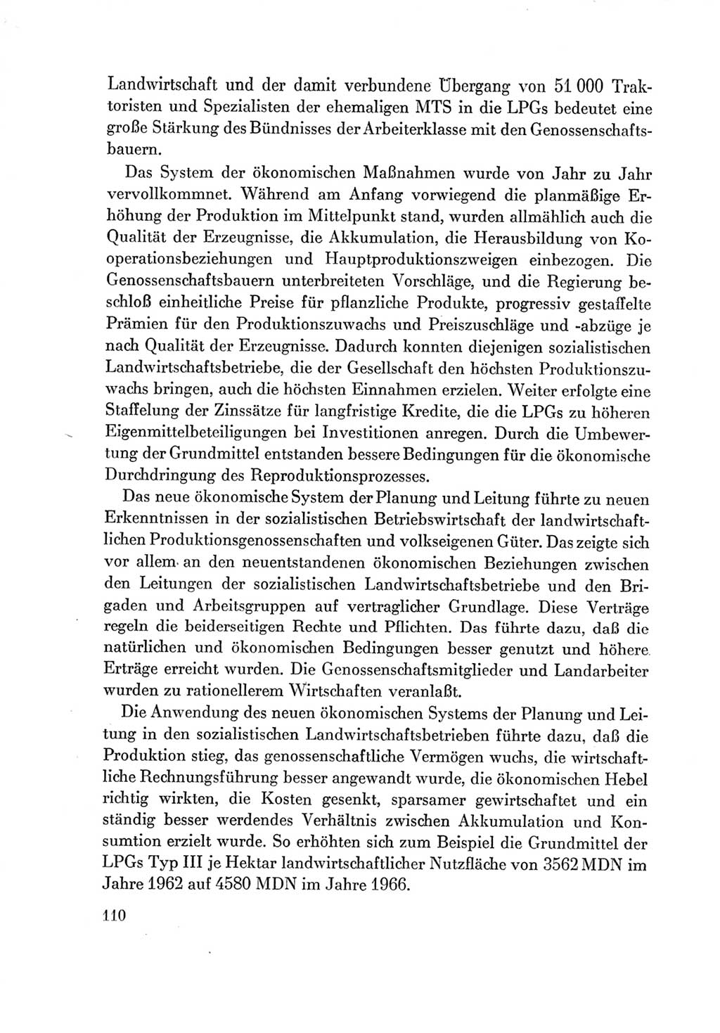 Protokoll der Verhandlungen des Ⅶ. Parteitages der Sozialistischen Einheitspartei Deutschlands (SED) [Deutsche Demokratische Republik (DDR)] 1967, Band Ⅳ, Seite 110 (Prot. Verh. Ⅶ. PT SED DDR 1967, Bd. Ⅳ, S. 110)