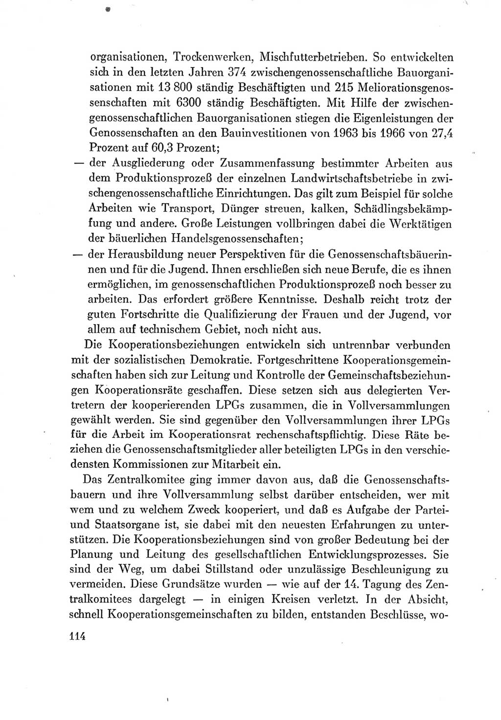 Protokoll der Verhandlungen des Ⅶ. Parteitages der Sozialistischen Einheitspartei Deutschlands (SED) [Deutsche Demokratische Republik (DDR)] 1967, Band Ⅳ, Seite 114 (Prot. Verh. Ⅶ. PT SED DDR 1967, Bd. Ⅳ, S. 114)