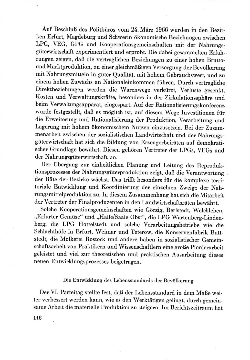 Protokoll der Verhandlungen des Ⅶ. Parteitages der Sozialistischen Einheitspartei Deutschlands (SED) [Deutsche Demokratische Republik (DDR)] 1967, Band Ⅳ, Seite 116 (Prot. Verh. Ⅶ. PT SED DDR 1967, Bd. Ⅳ, S. 116)
