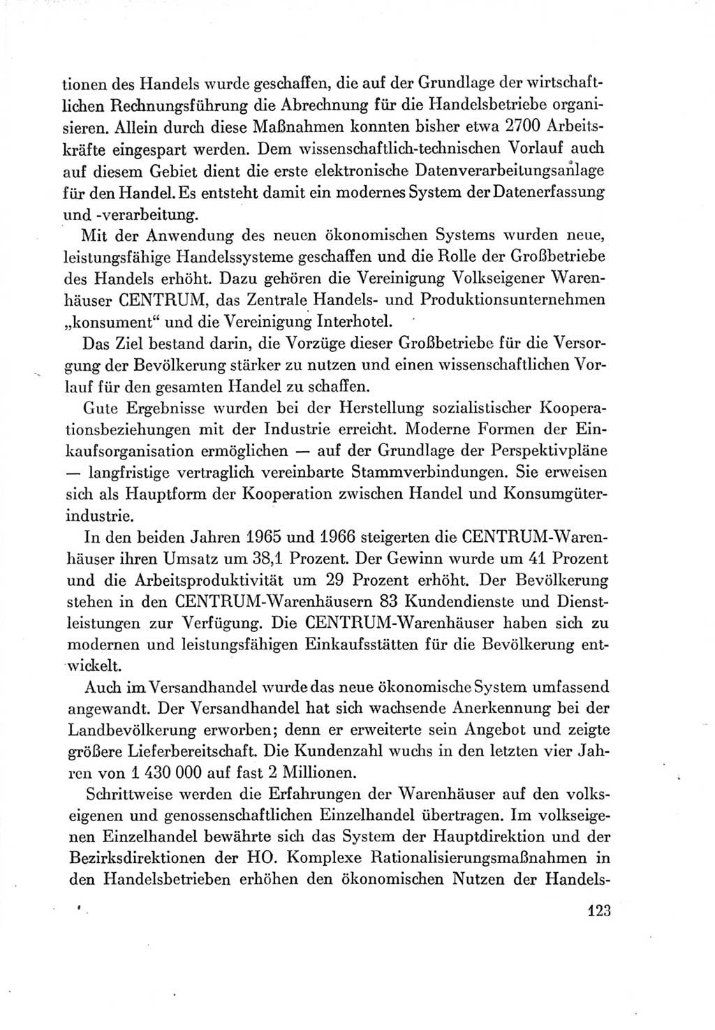 Protokoll der Verhandlungen des Ⅶ. Parteitages der Sozialistischen Einheitspartei Deutschlands (SED) [Deutsche Demokratische Republik (DDR)] 1967, Band Ⅳ, Seite 123 (Prot. Verh. Ⅶ. PT SED DDR 1967, Bd. Ⅳ, S. 123)
