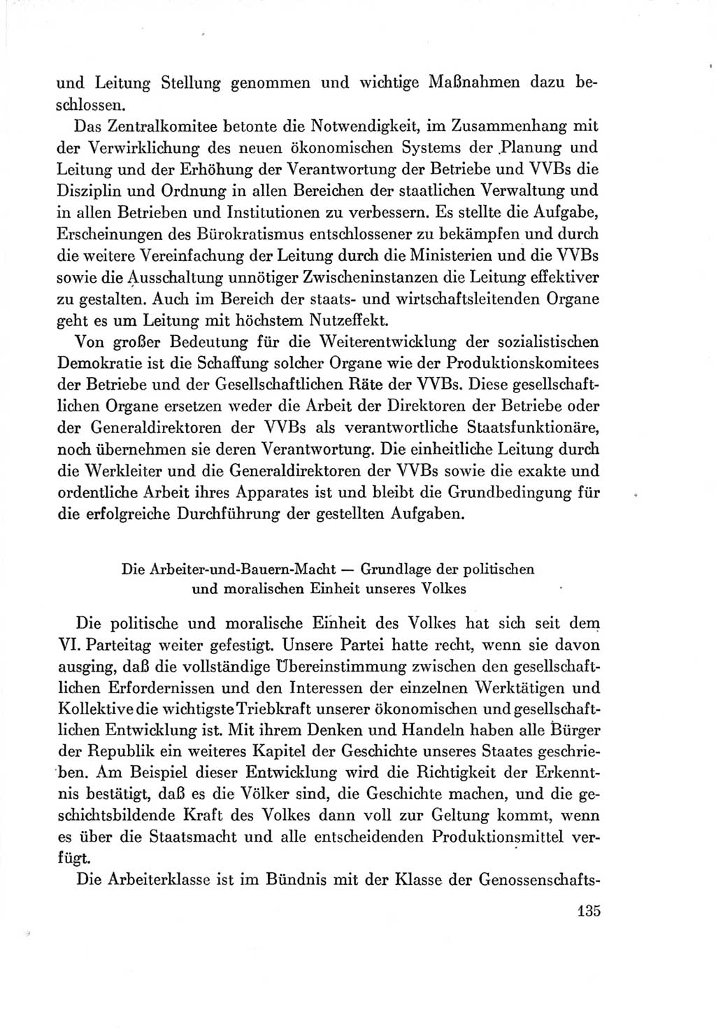 Protokoll der Verhandlungen des Ⅶ. Parteitages der Sozialistischen Einheitspartei Deutschlands (SED) [Deutsche Demokratische Republik (DDR)] 1967, Band Ⅳ, Seite 135 (Prot. Verh. Ⅶ. PT SED DDR 1967, Bd. Ⅳ, S. 135)