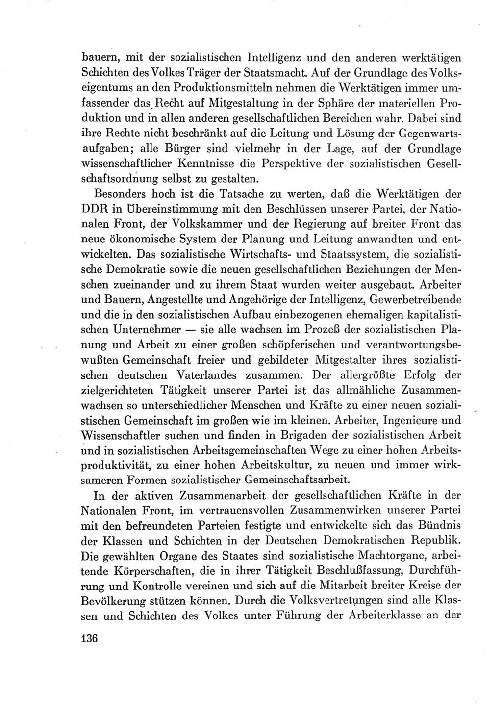 Protokoll der Verhandlungen des Ⅶ. Parteitages der Sozialistischen Einheitspartei Deutschlands (SED) [Deutsche Demokratische Republik (DDR)] 1967, Band Ⅳ, Seite 136 (Prot. Verh. Ⅶ. PT SED DDR 1967, Bd. Ⅳ, S. 136)