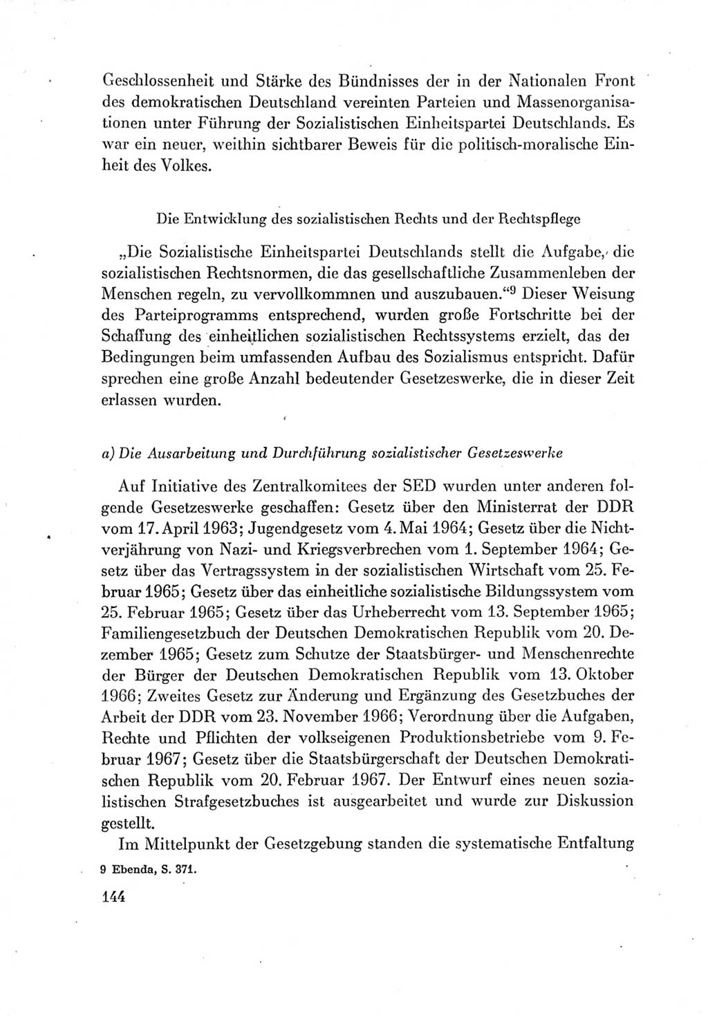 Protokoll der Verhandlungen des Ⅶ. Parteitages der Sozialistischen Einheitspartei Deutschlands (SED) [Deutsche Demokratische Republik (DDR)] 1967, Band Ⅳ, Seite 144 (Prot. Verh. Ⅶ. PT SED DDR 1967, Bd. Ⅳ, S. 144)