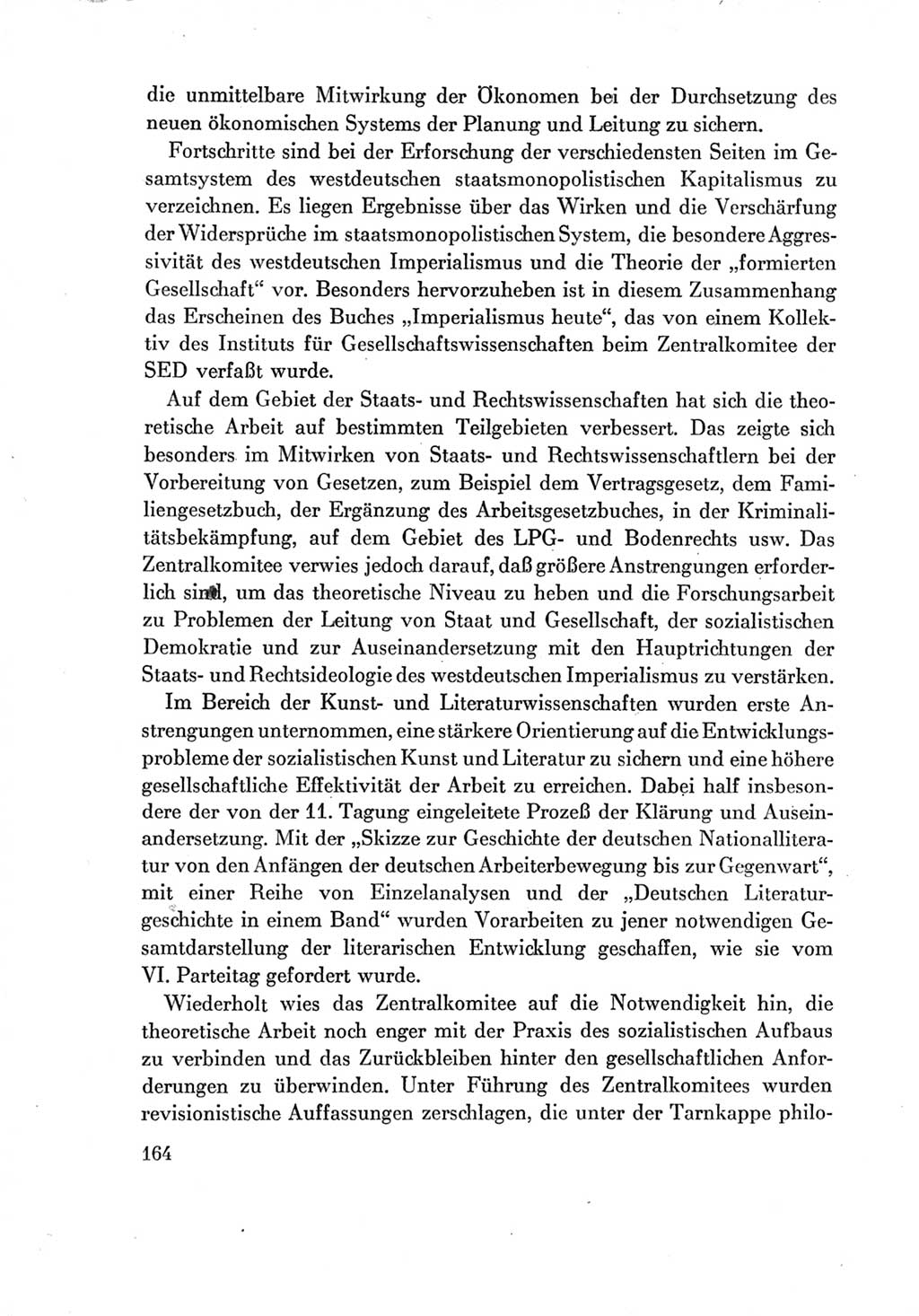 Protokoll der Verhandlungen des Ⅶ. Parteitages der Sozialistischen Einheitspartei Deutschlands (SED) [Deutsche Demokratische Republik (DDR)] 1967, Band Ⅳ, Seite 164 (Prot. Verh. Ⅶ. PT SED DDR 1967, Bd. Ⅳ, S. 164)