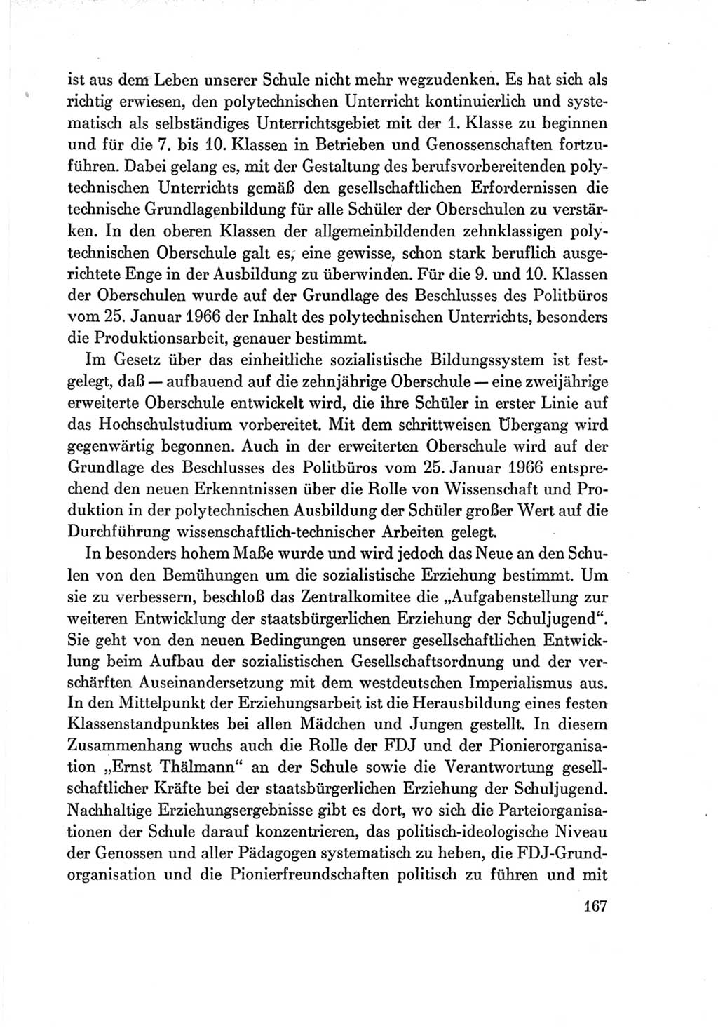 Protokoll der Verhandlungen des Ⅶ. Parteitages der Sozialistischen Einheitspartei Deutschlands (SED) [Deutsche Demokratische Republik (DDR)] 1967, Band Ⅳ, Seite 167 (Prot. Verh. Ⅶ. PT SED DDR 1967, Bd. Ⅳ, S. 167)