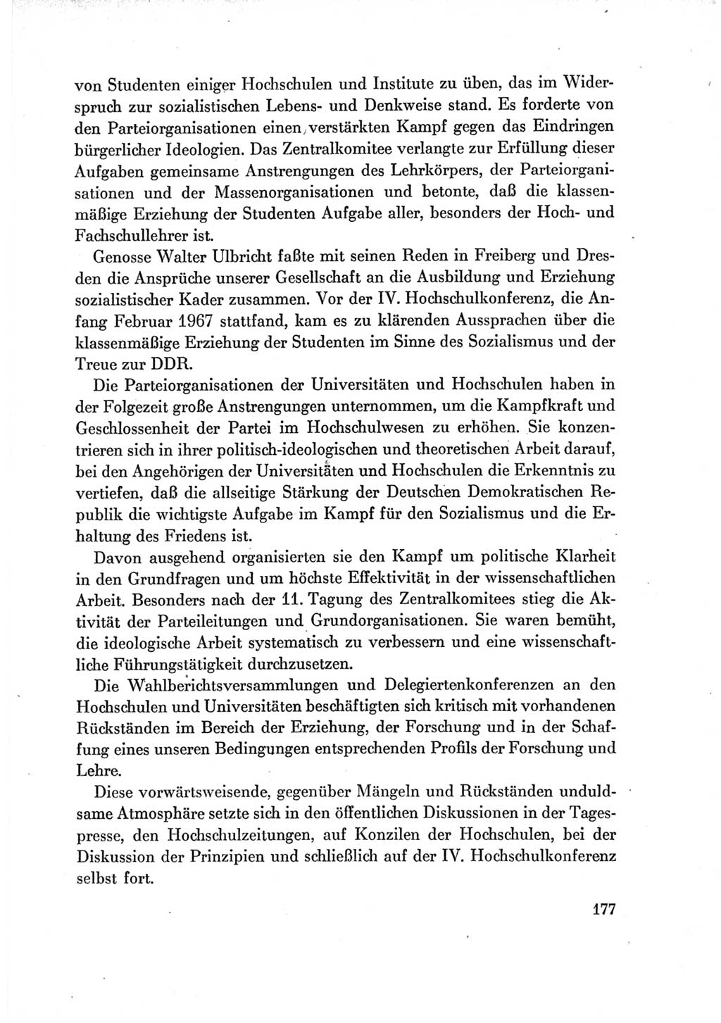 Protokoll der Verhandlungen des Ⅶ. Parteitages der Sozialistischen Einheitspartei Deutschlands (SED) [Deutsche Demokratische Republik (DDR)] 1967, Band Ⅳ, Seite 177 (Prot. Verh. Ⅶ. PT SED DDR 1967, Bd. Ⅳ, S. 177)