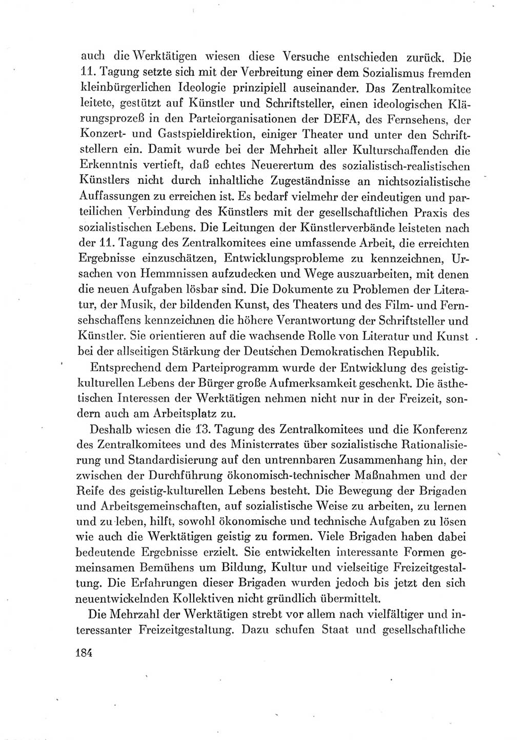 Protokoll der Verhandlungen des Ⅶ. Parteitages der Sozialistischen Einheitspartei Deutschlands (SED) [Deutsche Demokratische Republik (DDR)] 1967, Band Ⅳ, Seite 184 (Prot. Verh. Ⅶ. PT SED DDR 1967, Bd. Ⅳ, S. 184)
