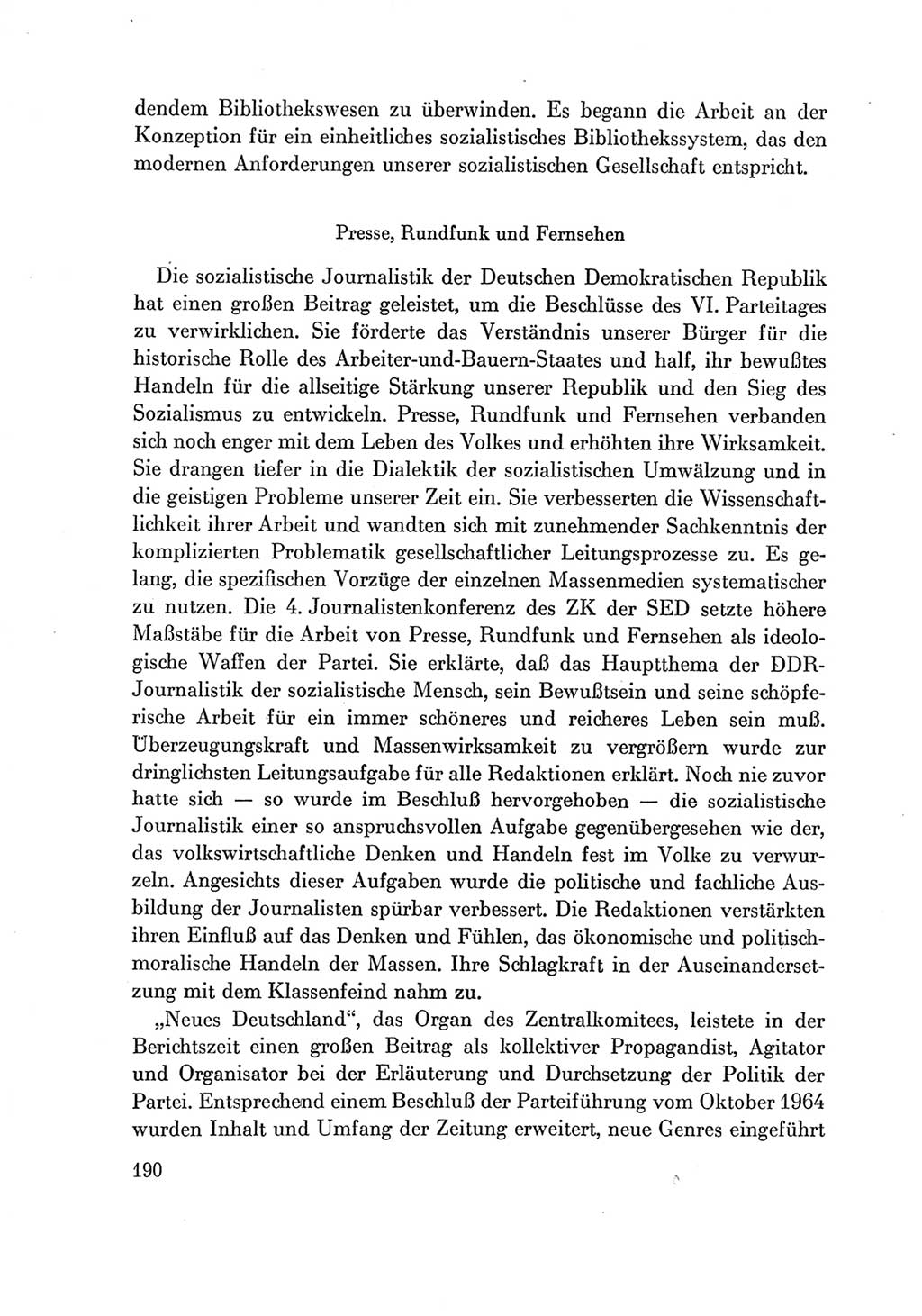 Protokoll der Verhandlungen des Ⅶ. Parteitages der Sozialistischen Einheitspartei Deutschlands (SED) [Deutsche Demokratische Republik (DDR)] 1967, Band Ⅳ, Seite 190 (Prot. Verh. Ⅶ. PT SED DDR 1967, Bd. Ⅳ, S. 190)