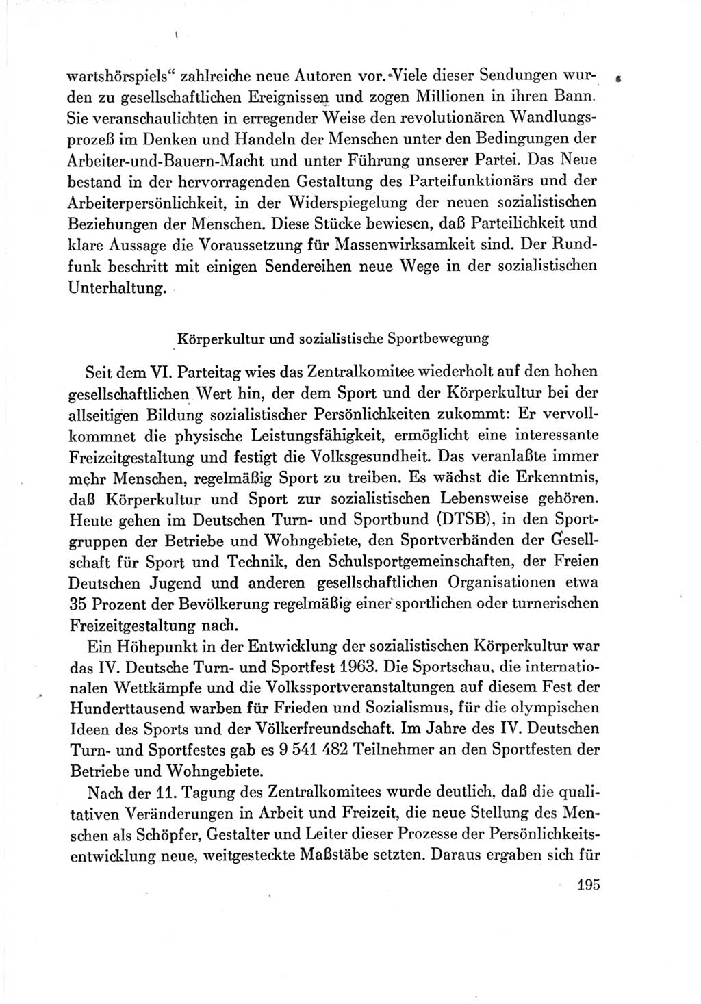 Protokoll der Verhandlungen des Ⅶ. Parteitages der Sozialistischen Einheitspartei Deutschlands (SED) [Deutsche Demokratische Republik (DDR)] 1967, Band Ⅳ, Seite 195 (Prot. Verh. Ⅶ. PT SED DDR 1967, Bd. Ⅳ, S. 195)