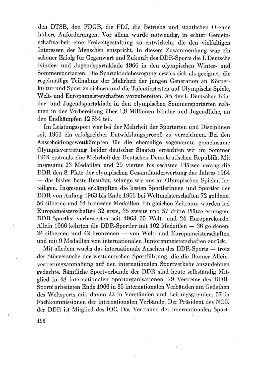 Protokoll der Verhandlungen des Ⅶ. Parteitages der Sozialistischen Einheitspartei Deutschlands (SED) [Deutsche Demokratische Republik (DDR)] 1967, Band Ⅳ, Seite 196 (Prot. Verh. Ⅶ. PT SED DDR 1967, Bd. Ⅳ, S. 196)