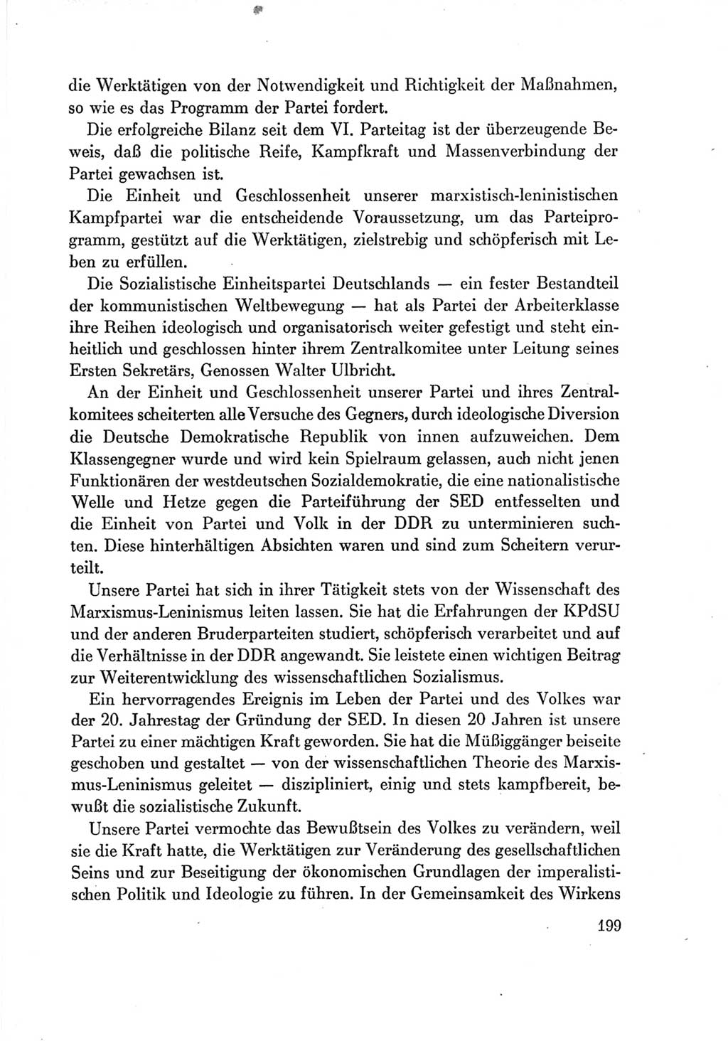 Protokoll der Verhandlungen des Ⅶ. Parteitages der Sozialistischen Einheitspartei Deutschlands (SED) [Deutsche Demokratische Republik (DDR)] 1967, Band Ⅳ, Seite 199 (Prot. Verh. Ⅶ. PT SED DDR 1967, Bd. Ⅳ, S. 199)