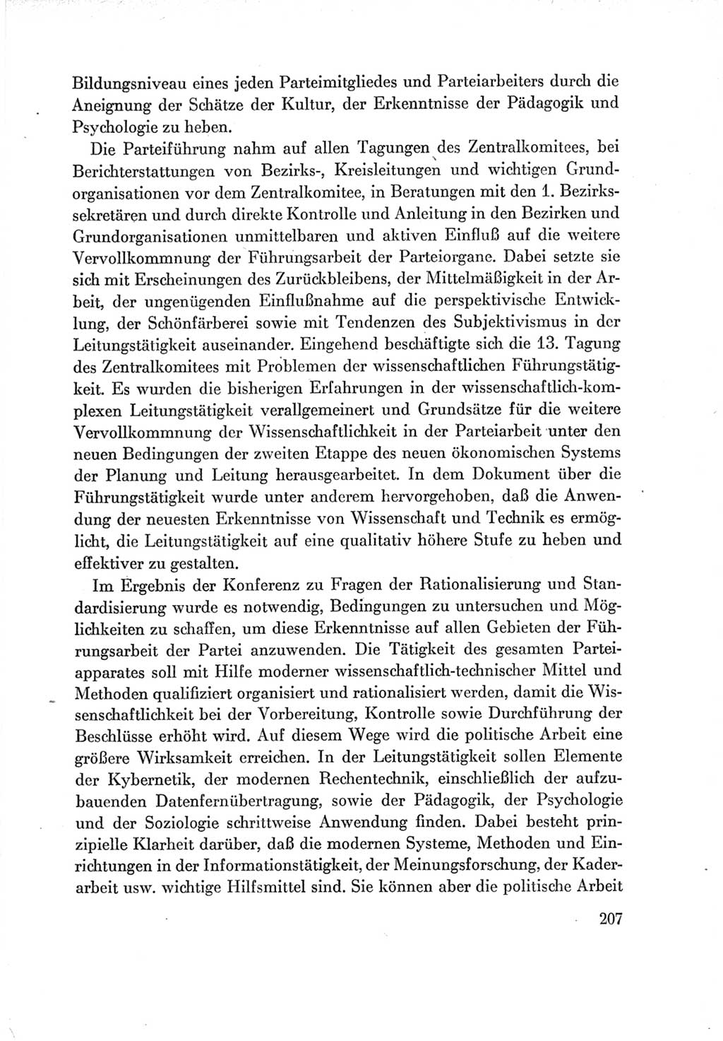 Protokoll der Verhandlungen des Ⅶ. Parteitages der Sozialistischen Einheitspartei Deutschlands (SED) [Deutsche Demokratische Republik (DDR)] 1967, Band Ⅳ, Seite 207 (Prot. Verh. Ⅶ. PT SED DDR 1967, Bd. Ⅳ, S. 207)