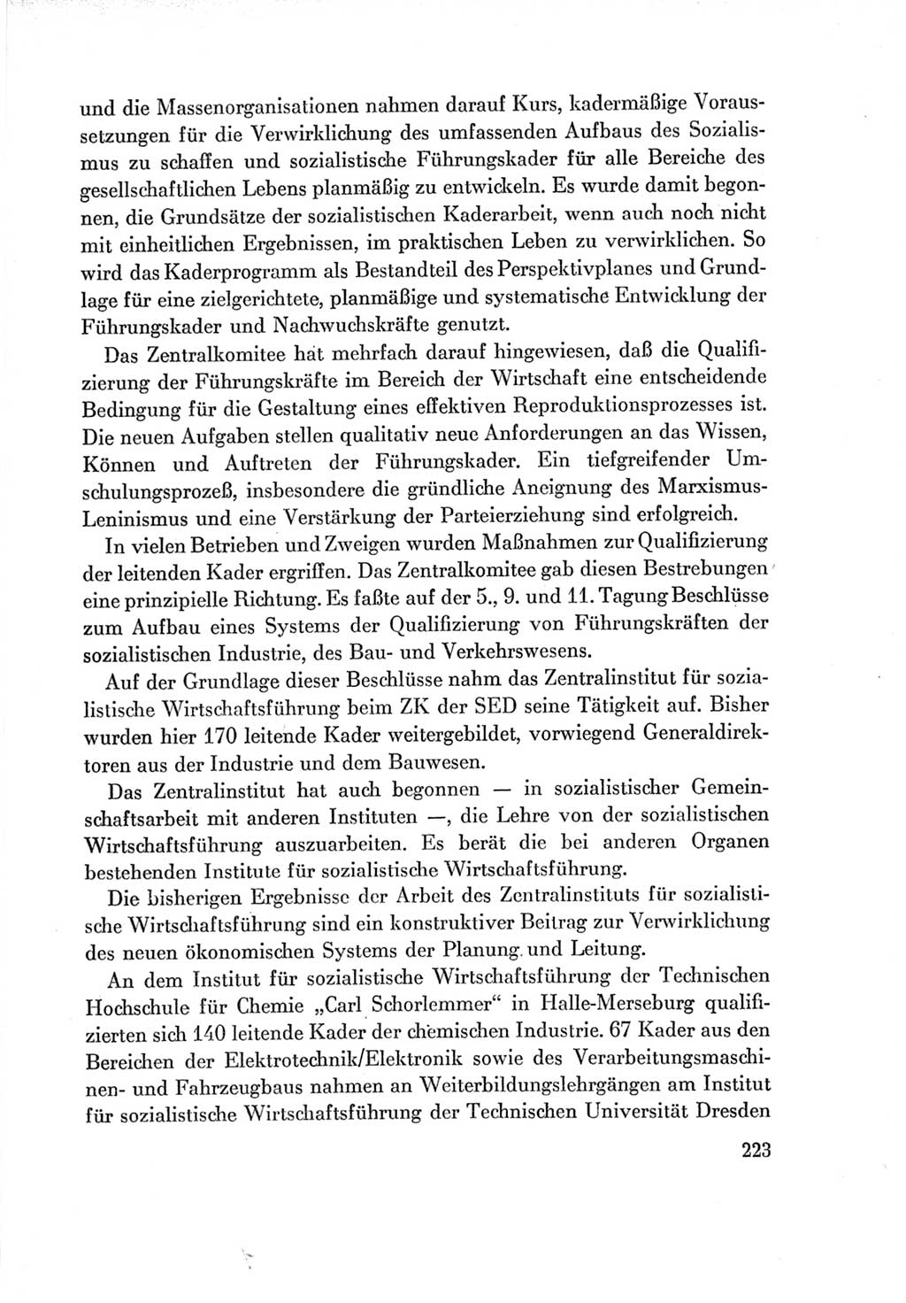 Protokoll der Verhandlungen des Ⅶ. Parteitages der Sozialistischen Einheitspartei Deutschlands (SED) [Deutsche Demokratische Republik (DDR)] 1967, Band Ⅳ, Seite 223 (Prot. Verh. Ⅶ. PT SED DDR 1967, Bd. Ⅳ, S. 223)