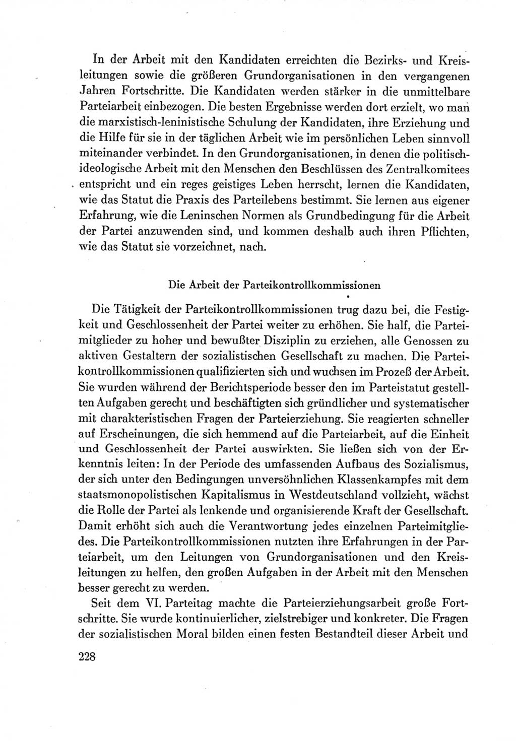 Protokoll der Verhandlungen des Ⅶ. Parteitages der Sozialistischen Einheitspartei Deutschlands (SED) [Deutsche Demokratische Republik (DDR)] 1967, Band Ⅳ, Seite 228 (Prot. Verh. Ⅶ. PT SED DDR 1967, Bd. Ⅳ, S. 228)