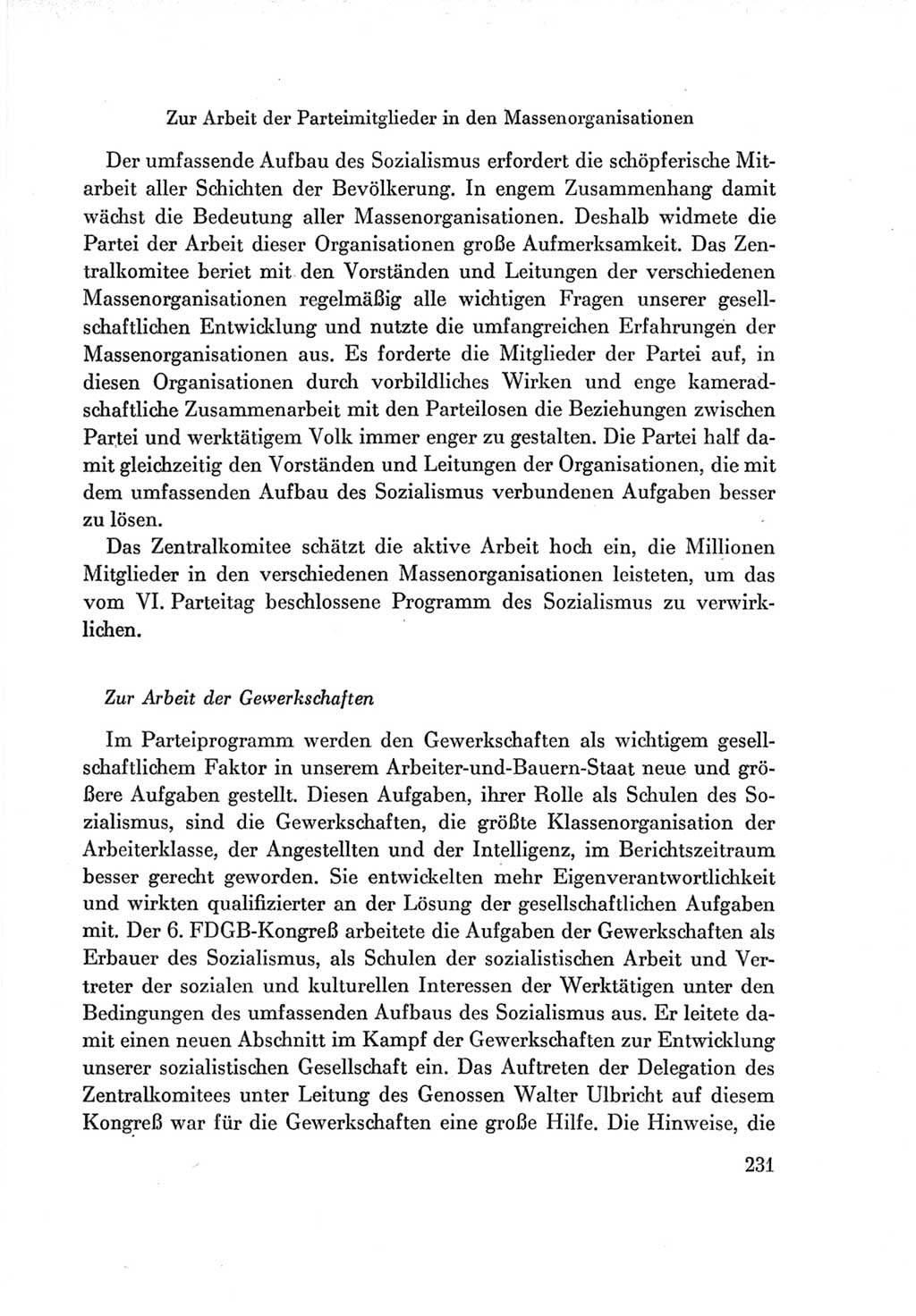 Protokoll der Verhandlungen des Ⅶ. Parteitages der Sozialistischen Einheitspartei Deutschlands (SED) [Deutsche Demokratische Republik (DDR)] 1967, Band Ⅳ, Seite 231 (Prot. Verh. Ⅶ. PT SED DDR 1967, Bd. Ⅳ, S. 231)