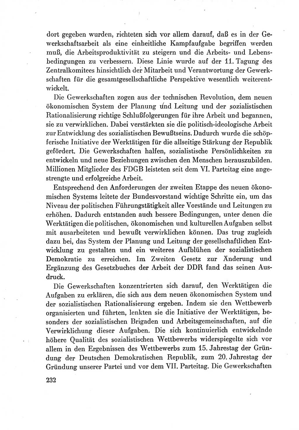 Protokoll der Verhandlungen des Ⅶ. Parteitages der Sozialistischen Einheitspartei Deutschlands (SED) [Deutsche Demokratische Republik (DDR)] 1967, Band Ⅳ, Seite 232 (Prot. Verh. Ⅶ. PT SED DDR 1967, Bd. Ⅳ, S. 232)