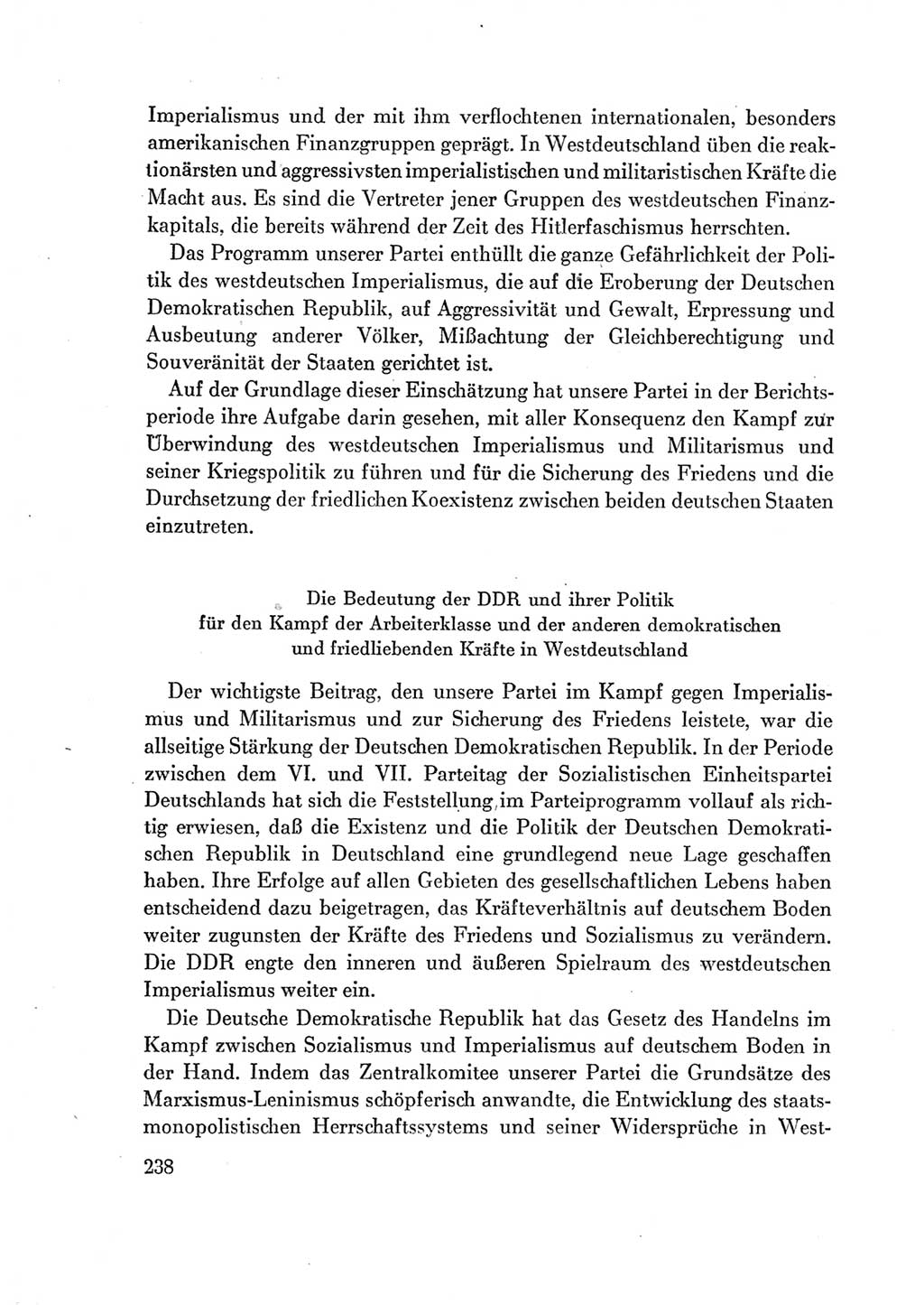 Protokoll der Verhandlungen des Ⅶ. Parteitages der Sozialistischen Einheitspartei Deutschlands (SED) [Deutsche Demokratische Republik (DDR)] 1967, Band Ⅳ, Seite 238 (Prot. Verh. Ⅶ. PT SED DDR 1967, Bd. Ⅳ, S. 238)