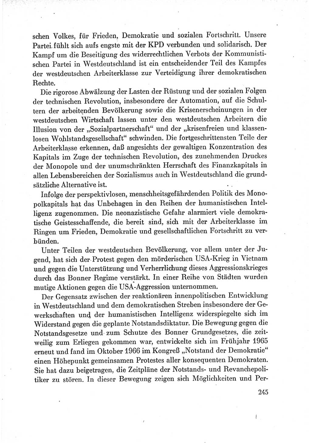 Protokoll der Verhandlungen des Ⅶ. Parteitages der Sozialistischen Einheitspartei Deutschlands (SED) [Deutsche Demokratische Republik (DDR)] 1967, Band Ⅳ, Seite 245 (Prot. Verh. Ⅶ. PT SED DDR 1967, Bd. Ⅳ, S. 245)