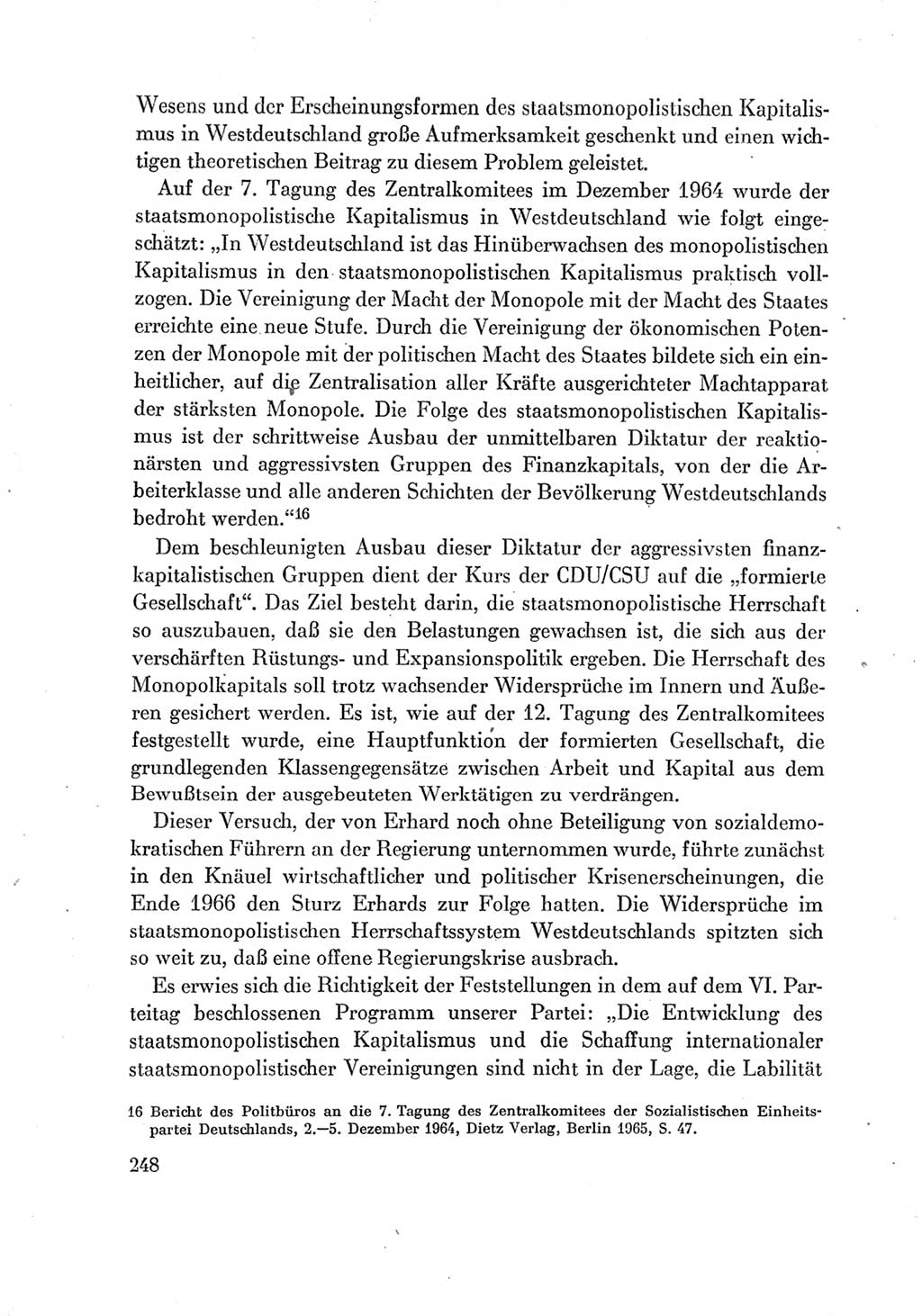 Protokoll der Verhandlungen des Ⅶ. Parteitages der Sozialistischen Einheitspartei Deutschlands (SED) [Deutsche Demokratische Republik (DDR)] 1967, Band Ⅳ, Seite 248 (Prot. Verh. Ⅶ. PT SED DDR 1967, Bd. Ⅳ, S. 248)