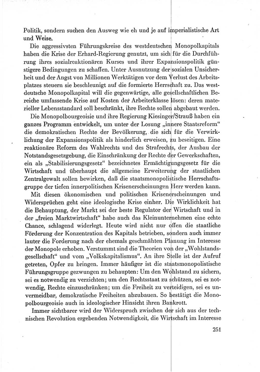 Protokoll der Verhandlungen des Ⅶ. Parteitages der Sozialistischen Einheitspartei Deutschlands (SED) [Deutsche Demokratische Republik (DDR)] 1967, Band Ⅳ, Seite 251 (Prot. Verh. Ⅶ. PT SED DDR 1967, Bd. Ⅳ, S. 251)