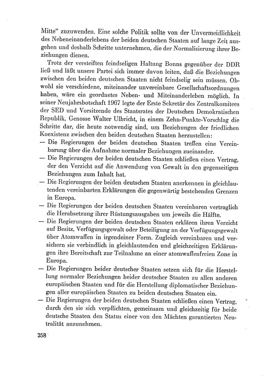 Protokoll der Verhandlungen des Ⅶ. Parteitages der Sozialistischen Einheitspartei Deutschlands (SED) [Deutsche Demokratische Republik (DDR)] 1967, Band Ⅳ, Seite 258 (Prot. Verh. Ⅶ. PT SED DDR 1967, Bd. Ⅳ, S. 258)