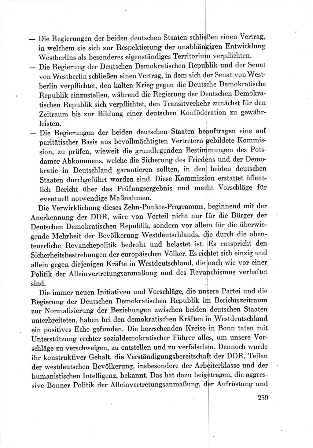 Protokoll der Verhandlungen des Ⅶ. Parteitages der Sozialistischen Einheitspartei Deutschlands (SED) [Deutsche Demokratische Republik (DDR)] 1967, Band Ⅳ, Seite 259 (Prot. Verh. Ⅶ. PT SED DDR 1967, Bd. Ⅳ, S. 259)