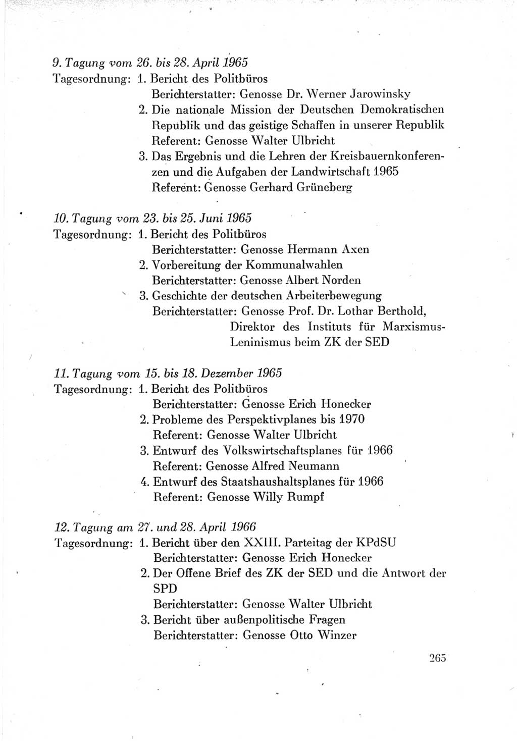Protokoll der Verhandlungen des Ⅶ. Parteitages der Sozialistischen Einheitspartei Deutschlands (SED) [Deutsche Demokratische Republik (DDR)] 1967, Band Ⅳ, Seite 265 (Prot. Verh. Ⅶ. PT SED DDR 1967, Bd. Ⅳ, S. 265)