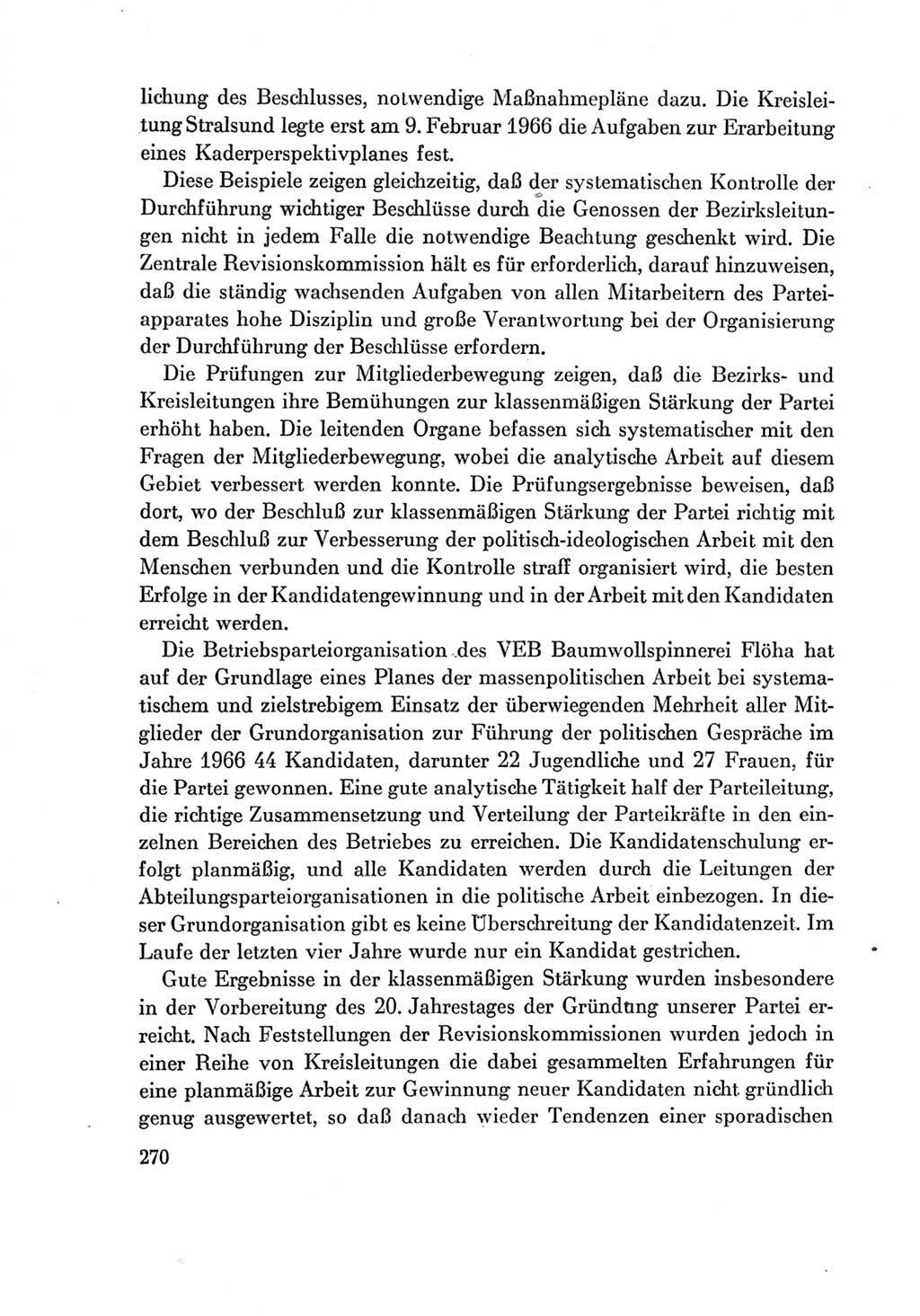 Protokoll der Verhandlungen des Ⅶ. Parteitages der Sozialistischen Einheitspartei Deutschlands (SED) [Deutsche Demokratische Republik (DDR)] 1967, Band Ⅳ, Seite 270 (Prot. Verh. Ⅶ. PT SED DDR 1967, Bd. Ⅳ, S. 270)