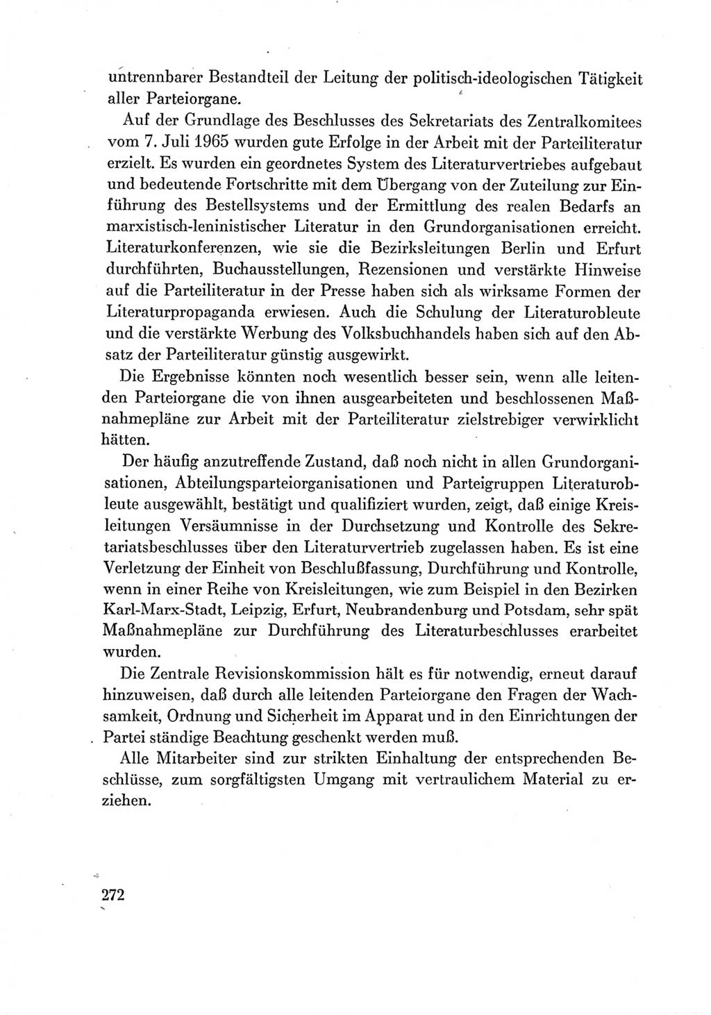 Protokoll der Verhandlungen des Ⅶ. Parteitages der Sozialistischen Einheitspartei Deutschlands (SED) [Deutsche Demokratische Republik (DDR)] 1967, Band Ⅳ, Seite 272 (Prot. Verh. Ⅶ. PT SED DDR 1967, Bd. Ⅳ, S. 272)
