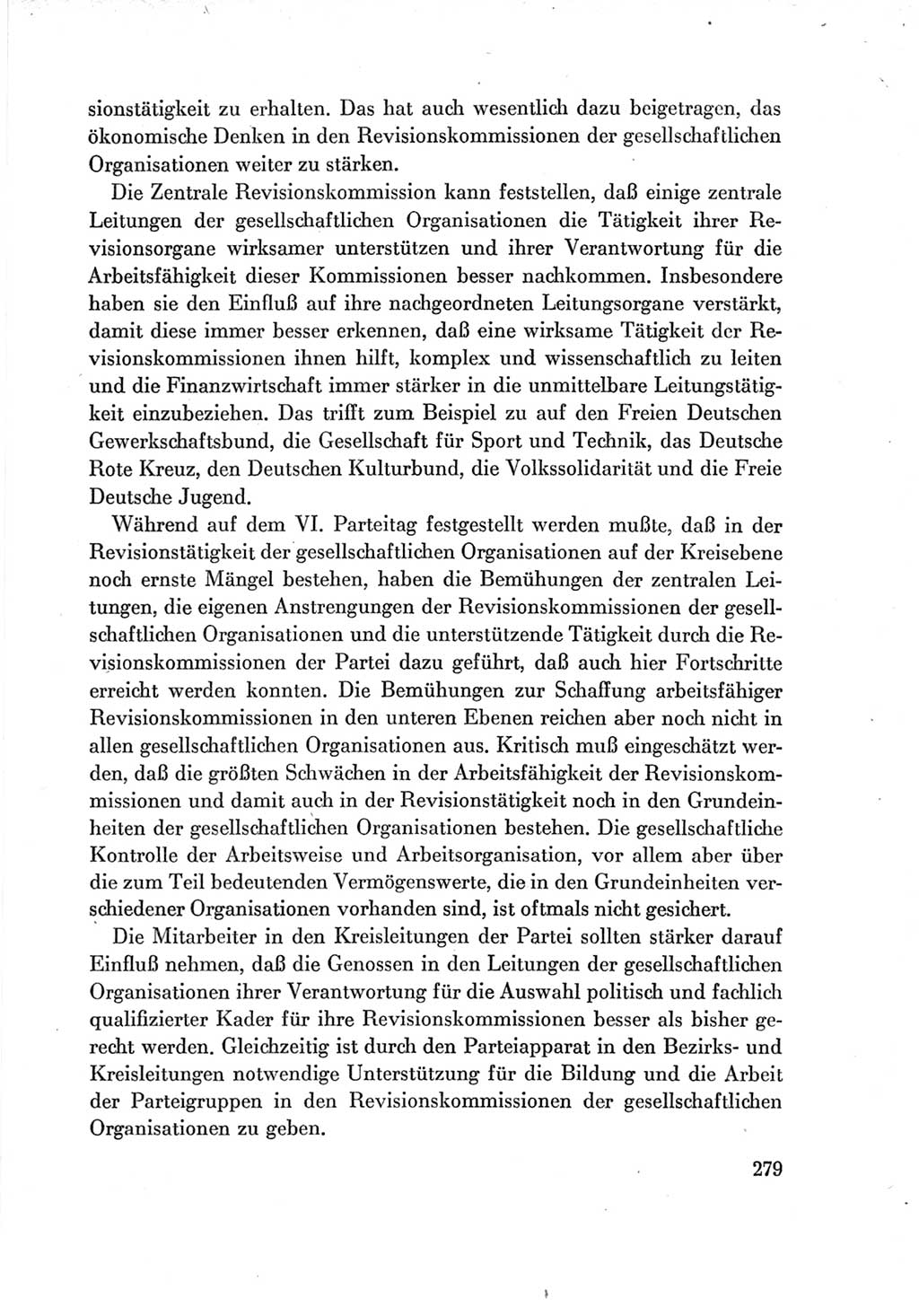 Protokoll der Verhandlungen des Ⅶ. Parteitages der Sozialistischen Einheitspartei Deutschlands (SED) [Deutsche Demokratische Republik (DDR)] 1967, Band Ⅳ, Seite 279 (Prot. Verh. Ⅶ. PT SED DDR 1967, Bd. Ⅳ, S. 279)