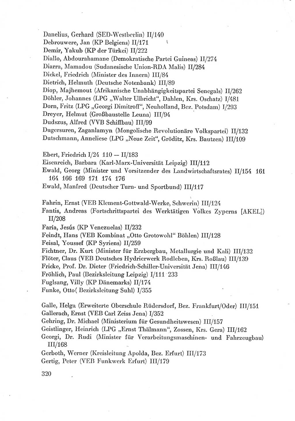 Protokoll der Verhandlungen des Ⅶ. Parteitages der Sozialistischen Einheitspartei Deutschlands (SED) [Deutsche Demokratische Republik (DDR)] 1967, Band Ⅳ, Seite 320 (Prot. Verh. Ⅶ. PT SED DDR 1967, Bd. Ⅳ, S. 320)