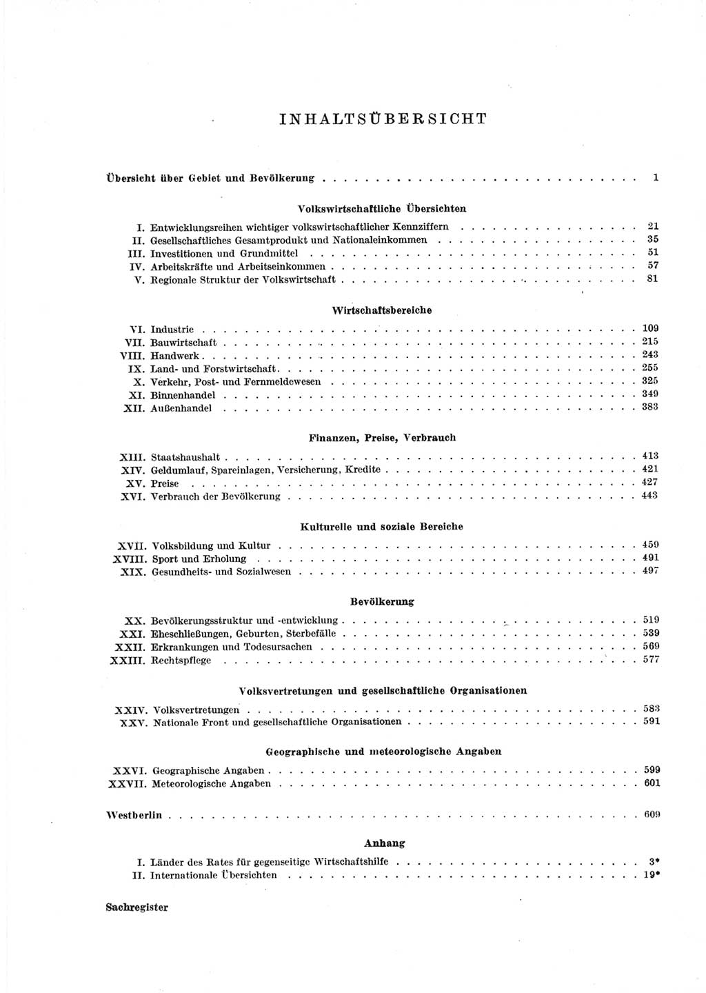 Statistisches Jahrbuch der Deutschen Demokratischen Republik (DDR) 1967, Seite 5 (Stat. Jb. DDR 1967, S. 5)