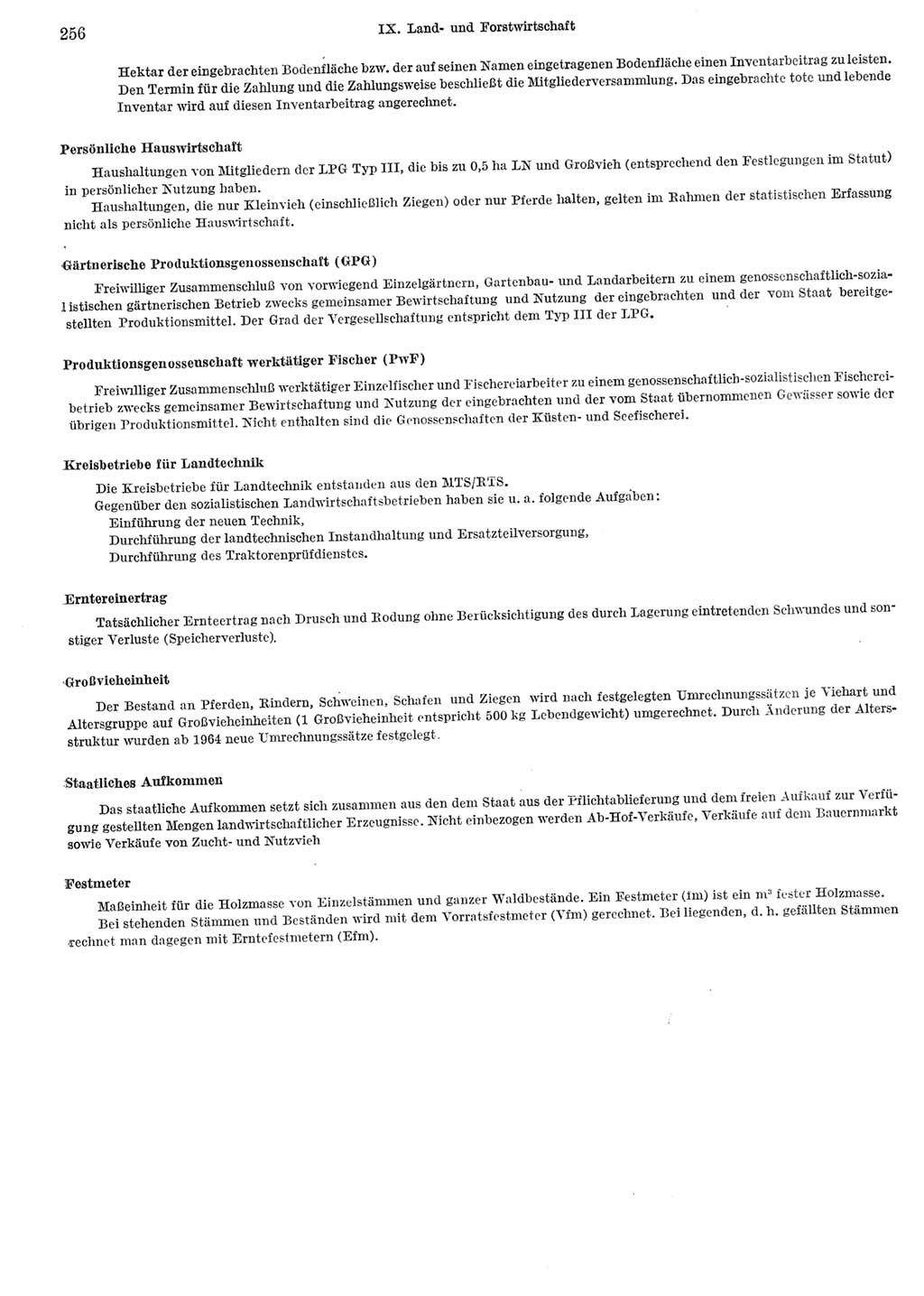 Statistisches Jahrbuch der Deutschen Demokratischen Republik (DDR) 1967, Seite 256 (Stat. Jb. DDR 1967, S. 256)