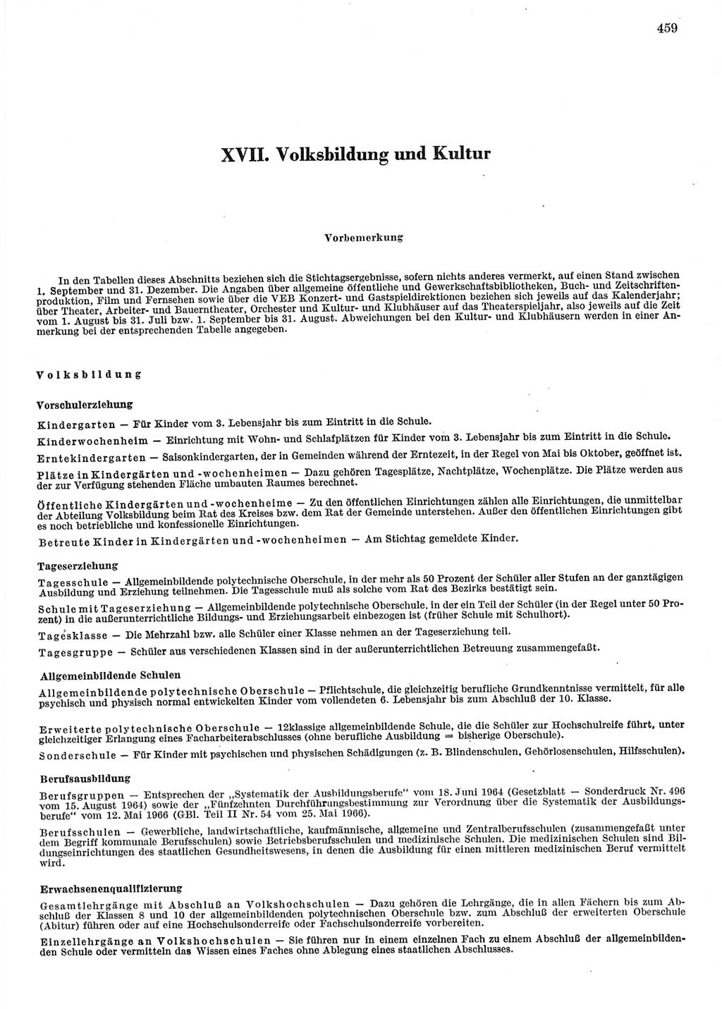 Statistisches Jahrbuch der Deutschen Demokratischen Republik (DDR) 1967, Seite 459 (Stat. Jb. DDR 1967, S. 459)