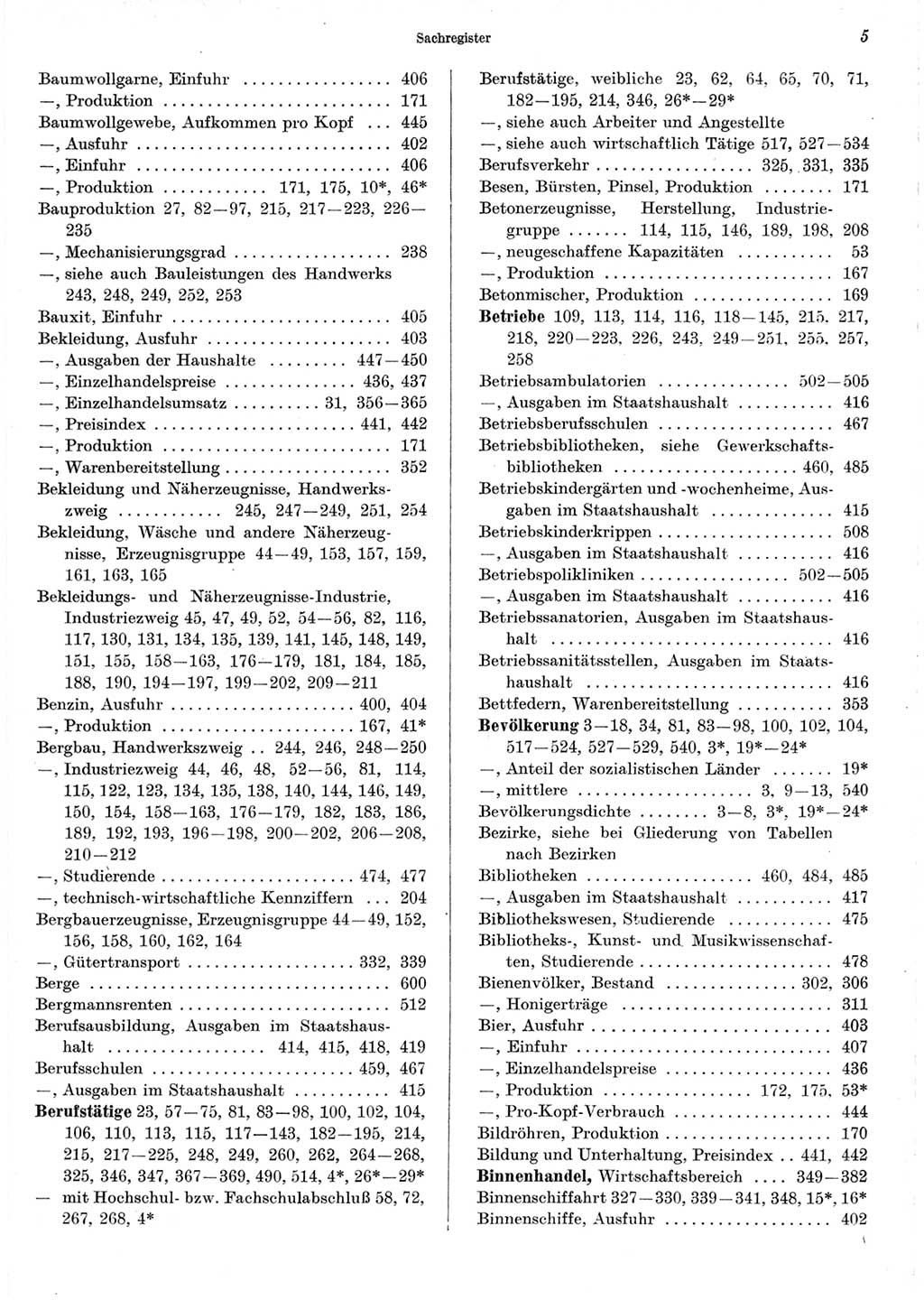 Statistisches Jahrbuch der Deutschen Demokratischen Republik (DDR) 1967, Seite 5 (Stat. Jb. DDR 1967, S. 5)