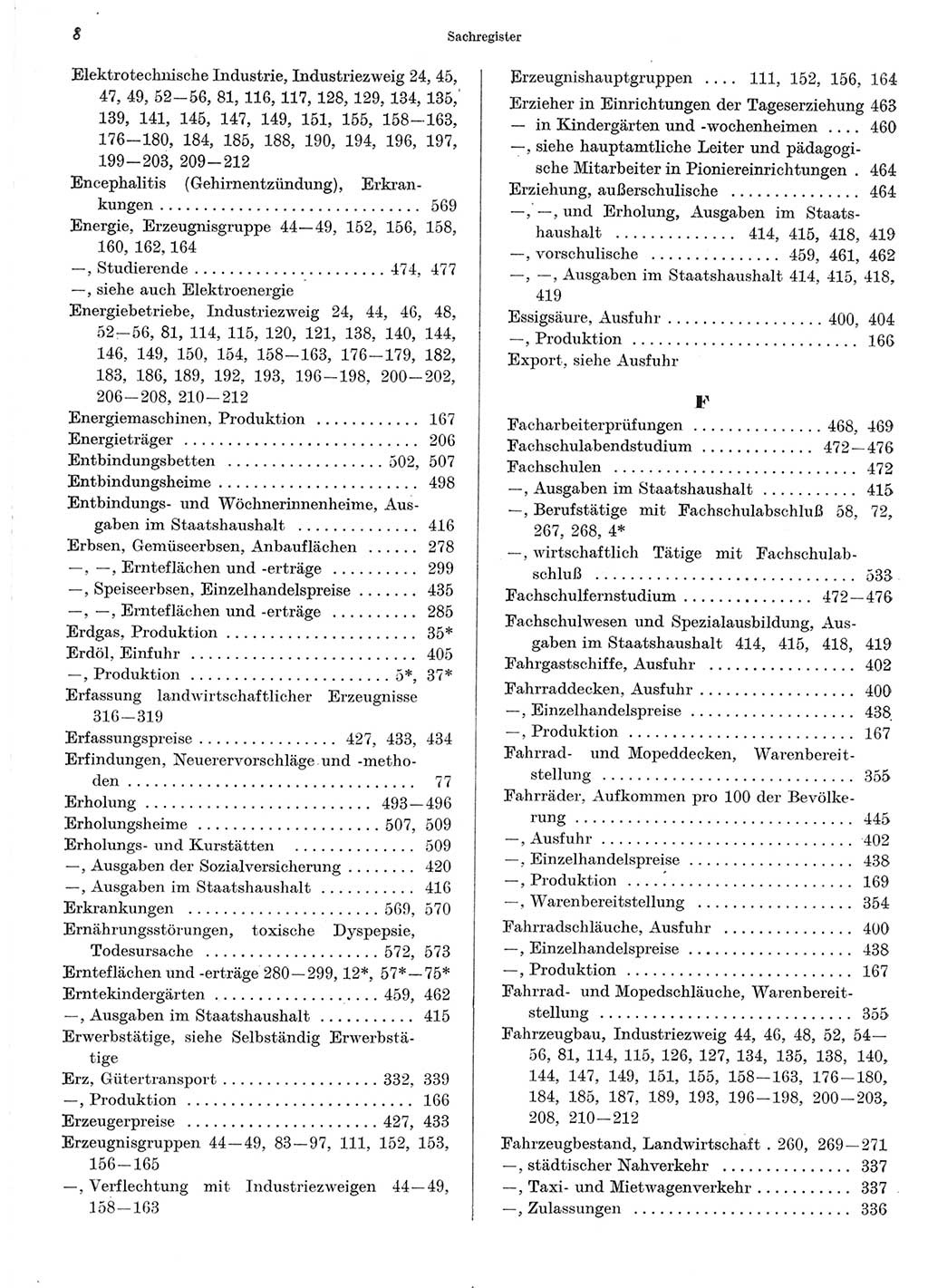 Statistisches Jahrbuch der Deutschen Demokratischen Republik (DDR) 1967, Seite 8 (Stat. Jb. DDR 1967, S. 8)